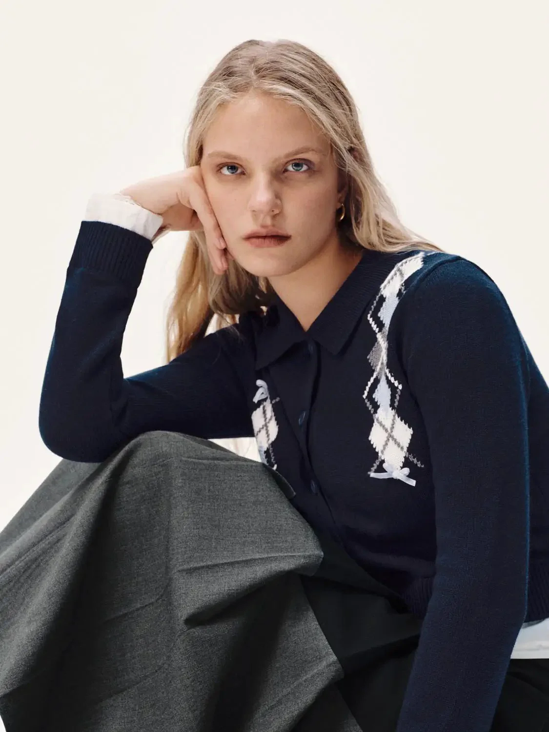 23703-cotton-knit-argyle-asymmetric-open-front-collared-cardigans-2.webp Cotton Knit Argyle Asymmetric Open Front Collared Cardigans