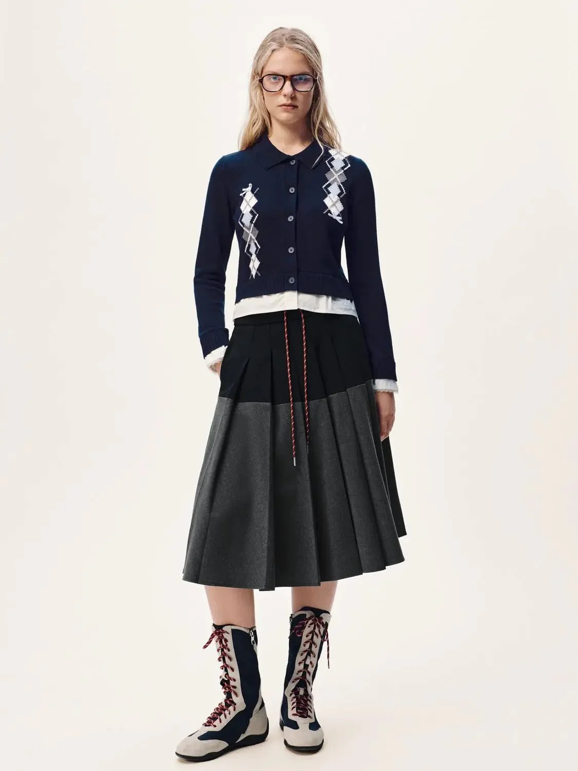 23703-cotton-knit-argyle-asymmetric-open-front-collared-cardigans-4.webp Cotton Knit Argyle Asymmetric Open Front Collared Cardigans