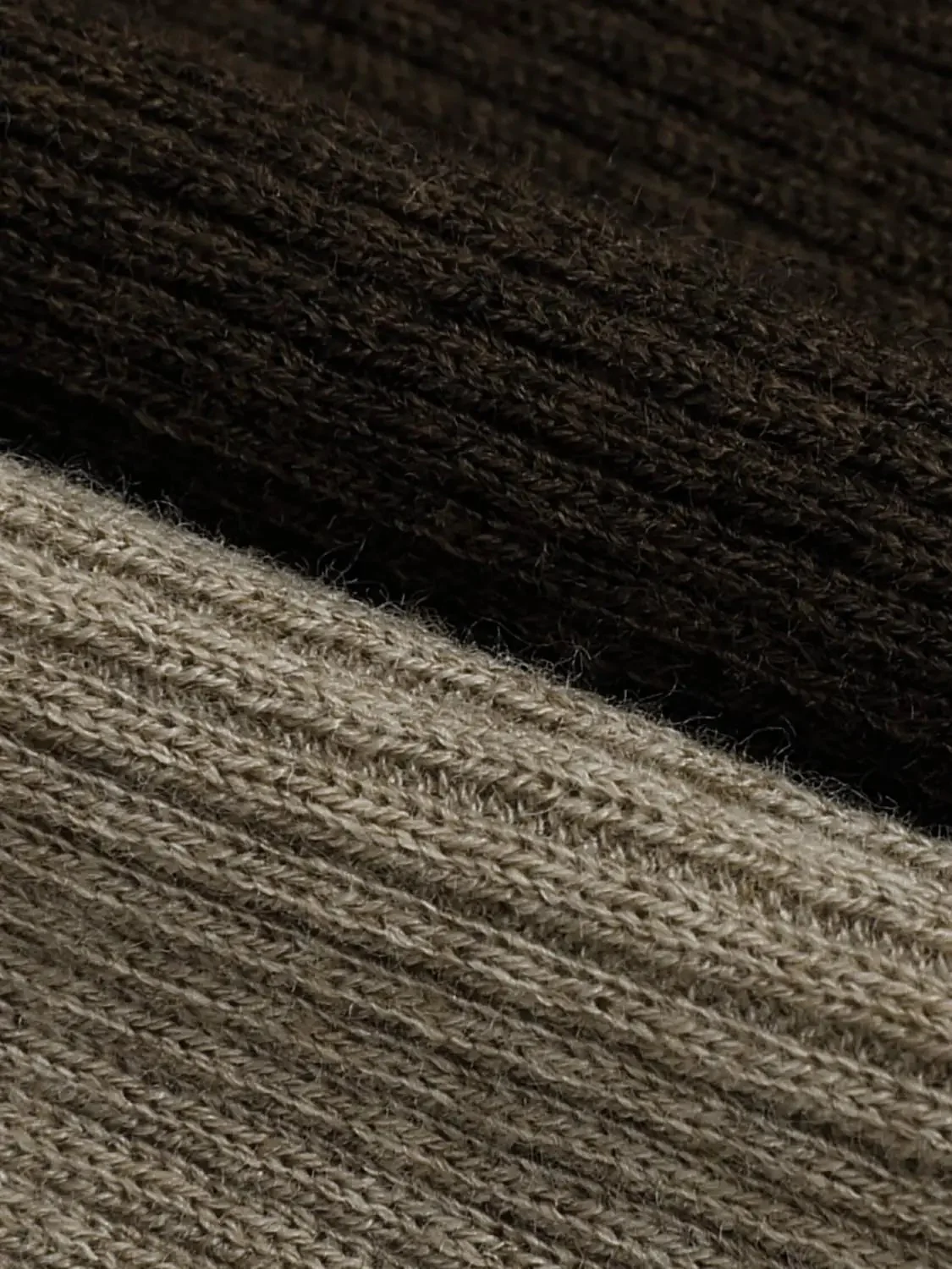 Contrast Polo Neck Long Sleeve Knitted T-Shirts