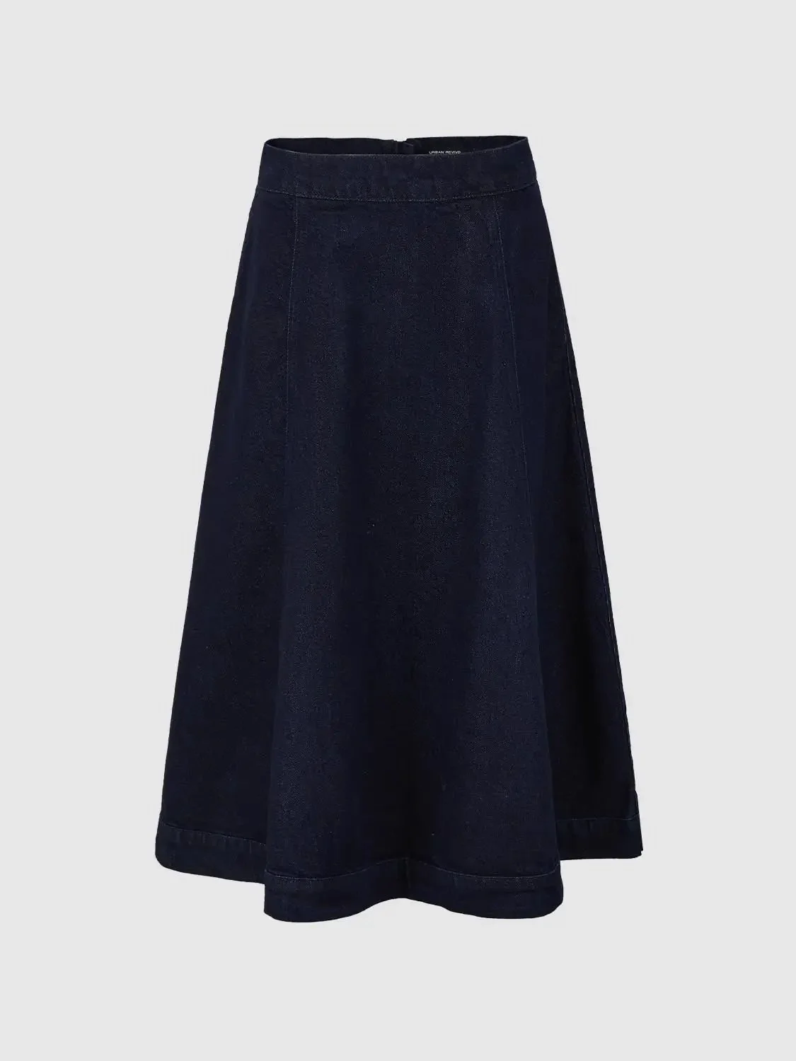 Denim Flared Maxi Skirts
