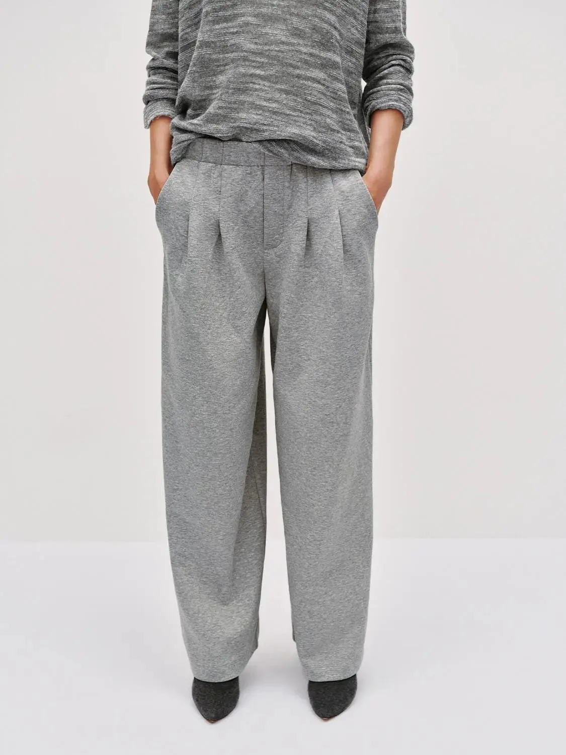 Pleated Wide Leg Pants