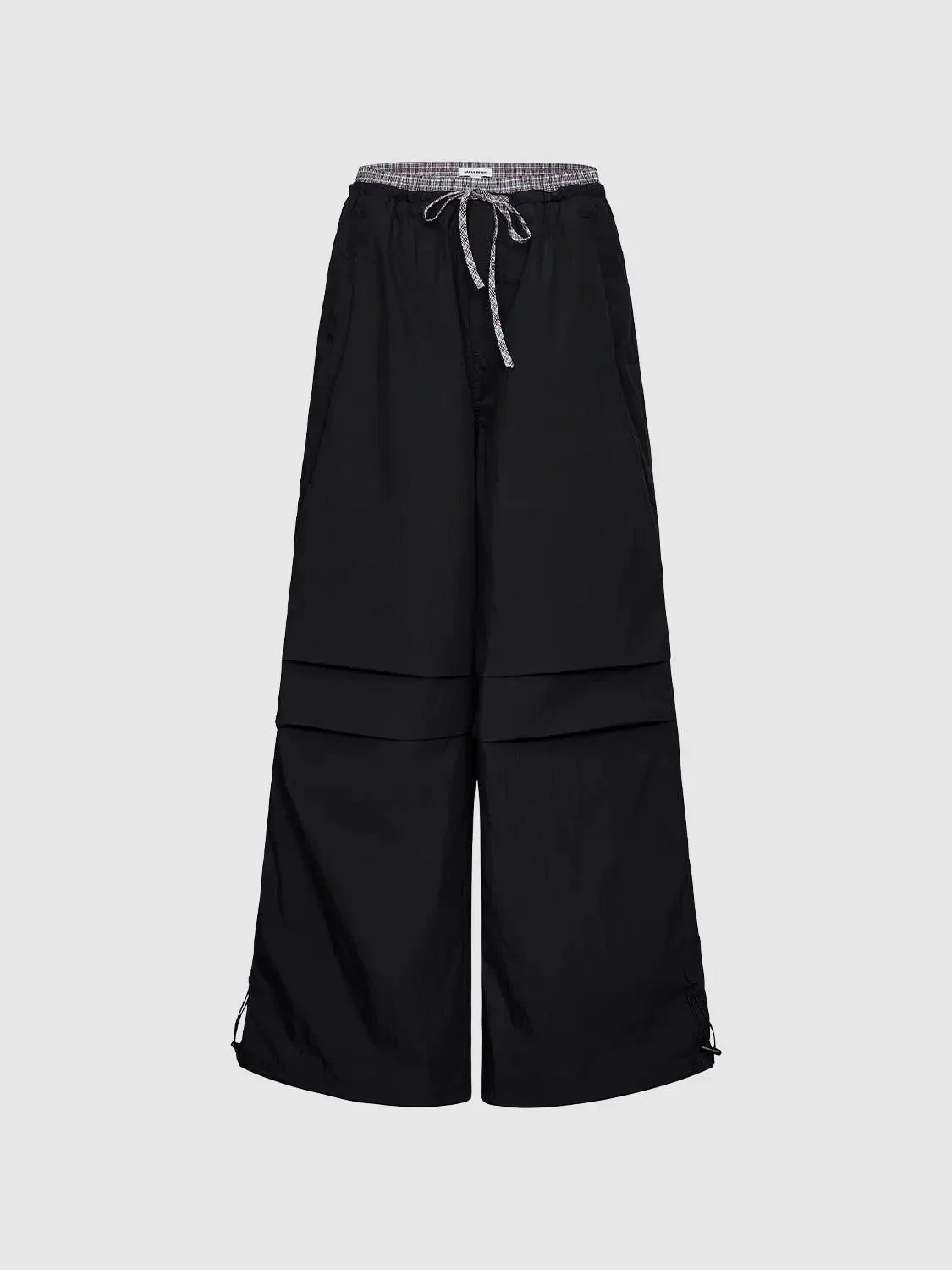 Cotton Blend Ruffle Pocket Wide Leg Cargo Pants