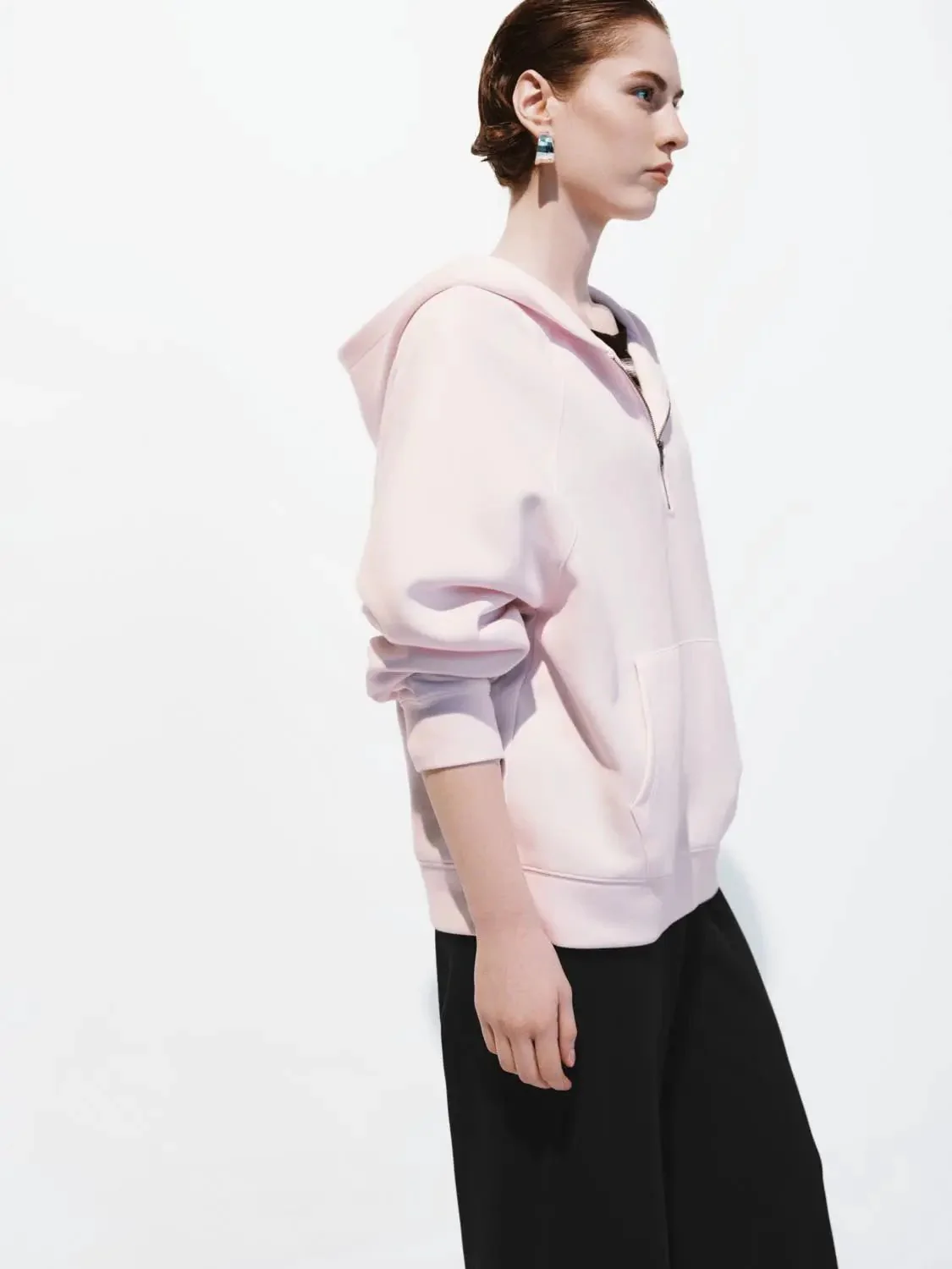 23884-cotton-blend-hooded-half-zip-sweatshirts-2.webp Cotton Blend Hooded Half Zip Sweatshirts