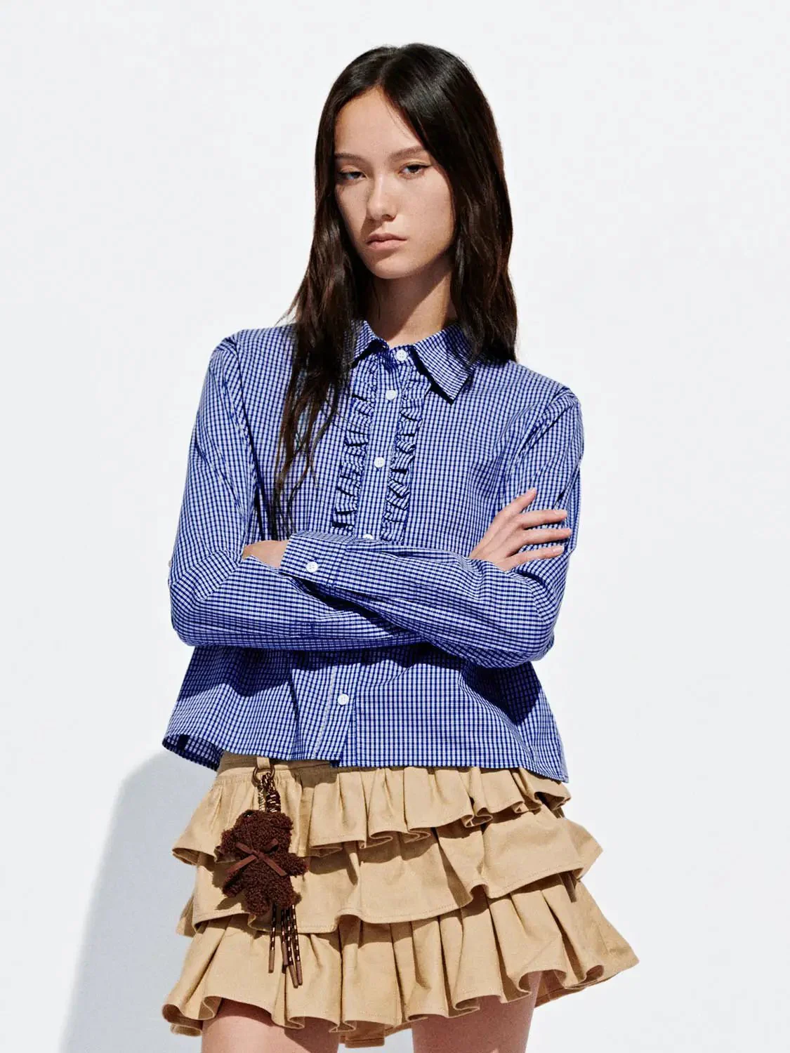 23917-check-ruffle-hem-shirts-9.webp Check Ruffle Hem Shirts