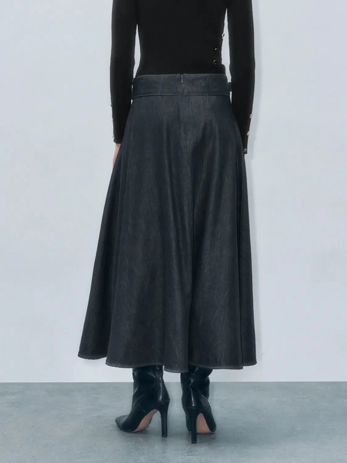 2392-cotton-denim-maxi-belted-flared-everyday-skirt-3.webp Cotton Denim Maxi Belted Flared Everyday Skirt