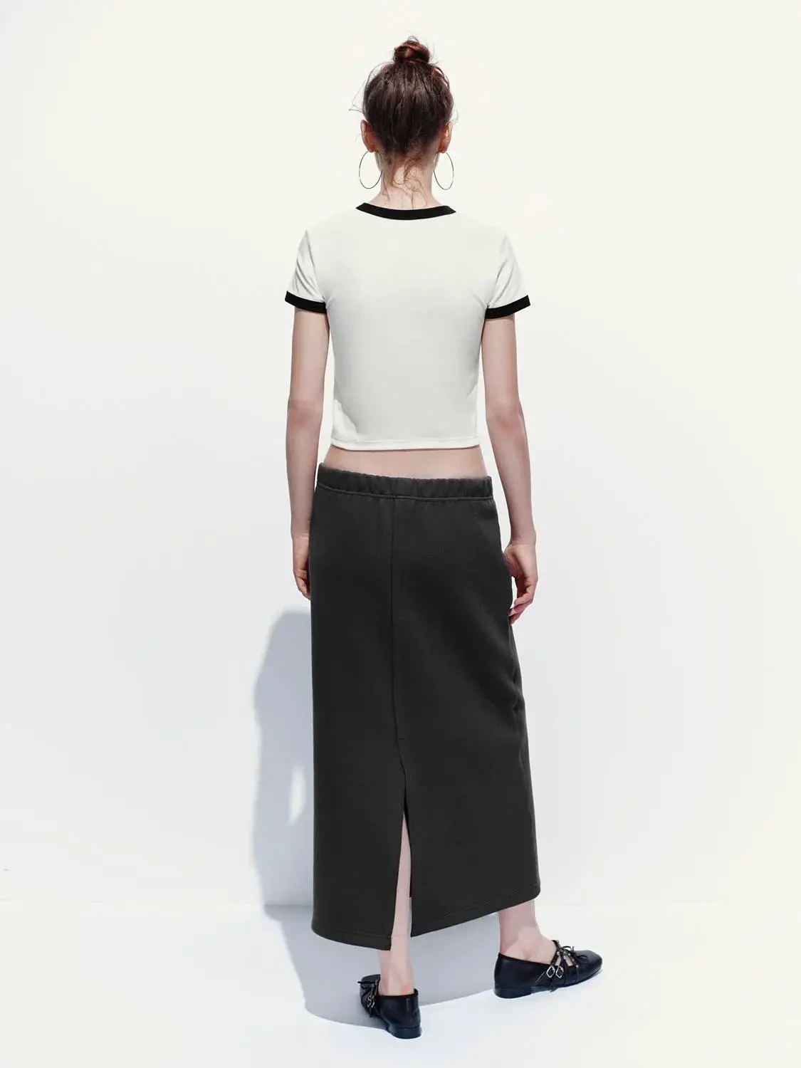 Pull On Straight Midi Skirts