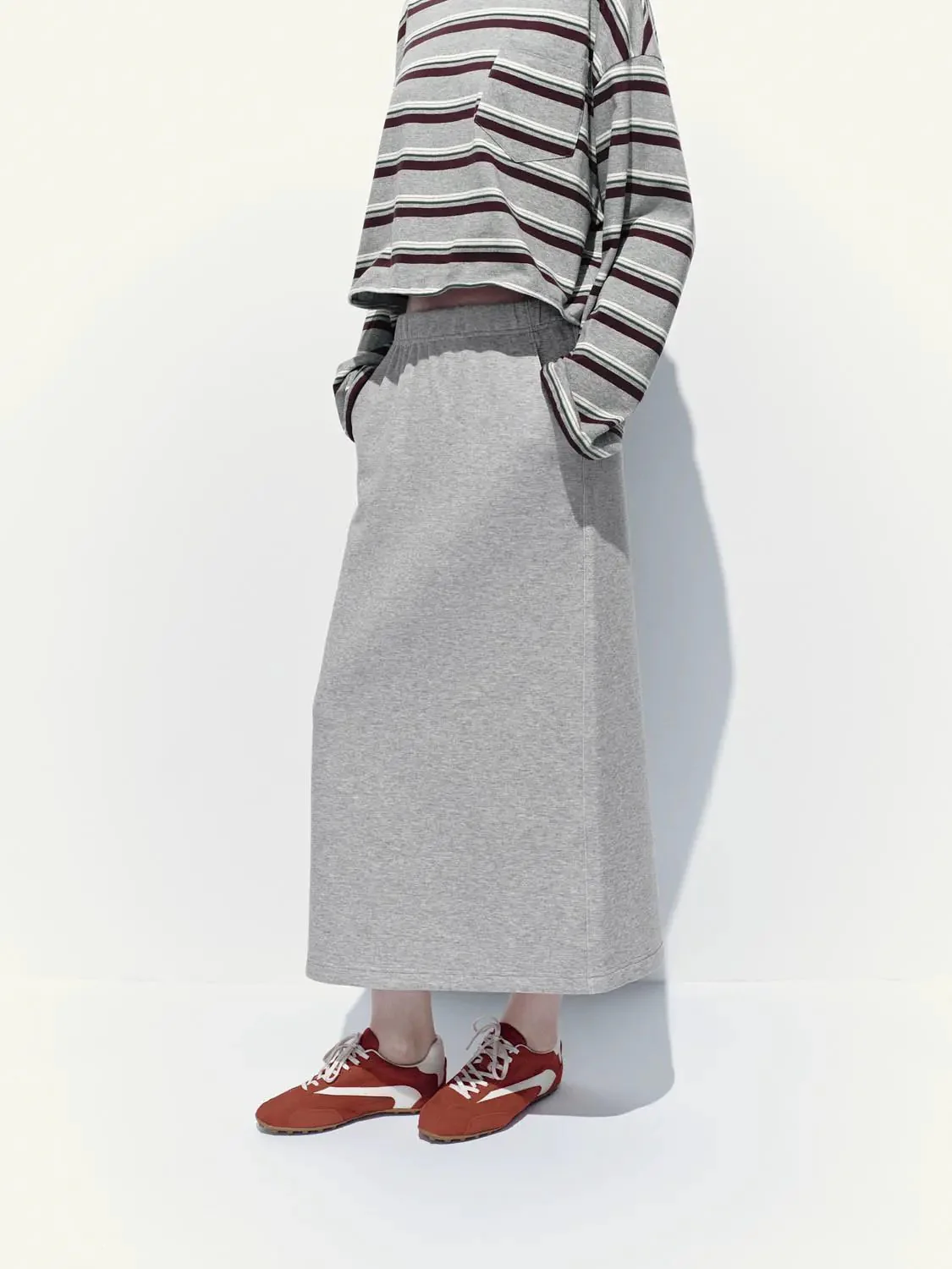 Pull On Straight Midi Skirts