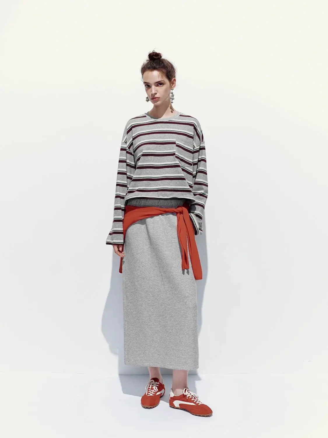 Pull On Straight Midi Skirts
