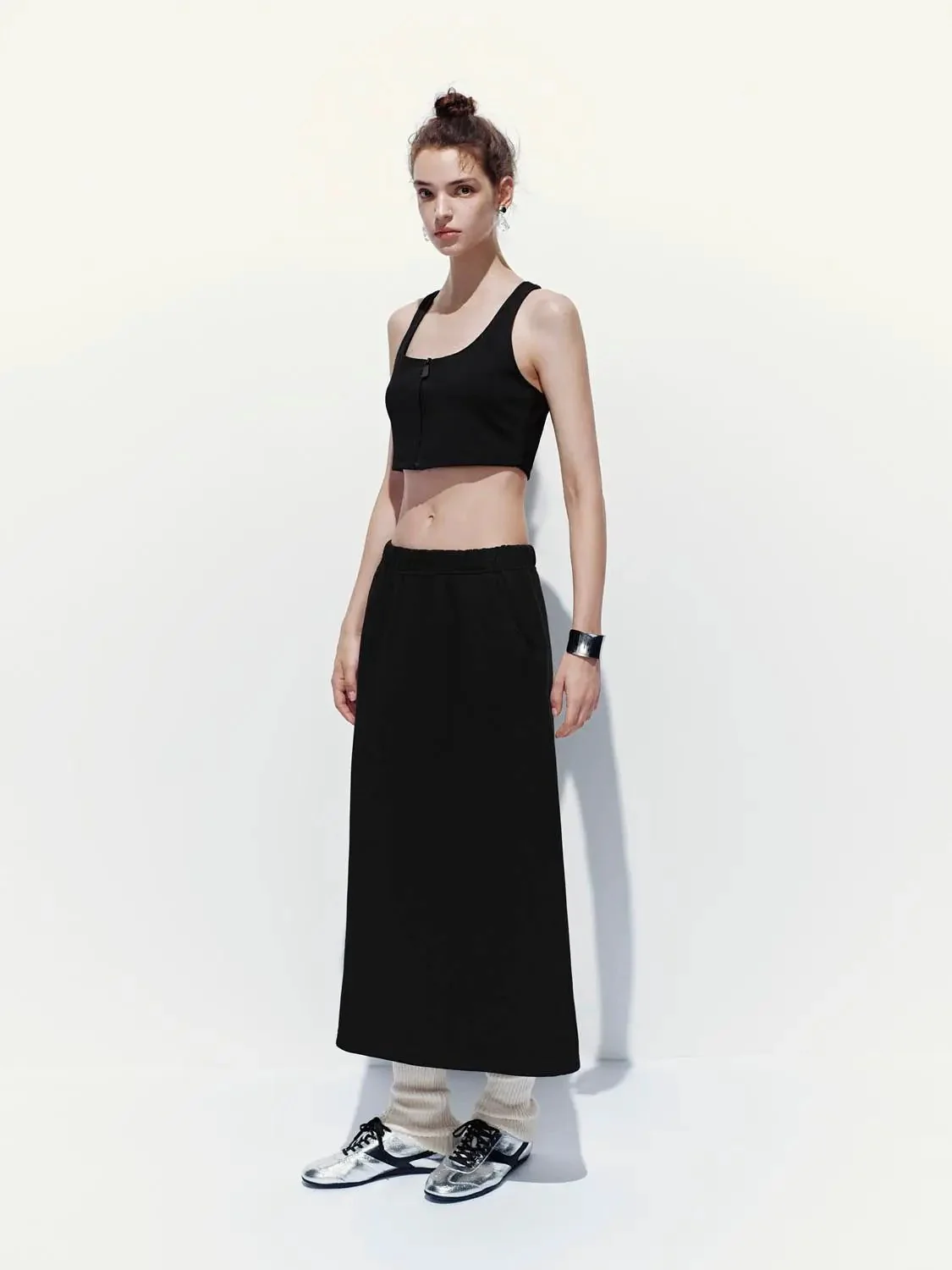 Pull On Straight Midi Skirts