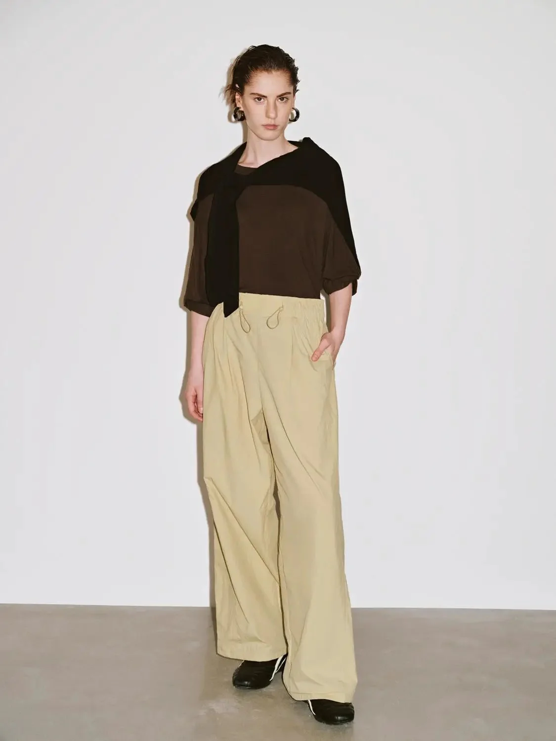Cashmere Wool Blend Relaxed Knit Long Sleeve T Shirts