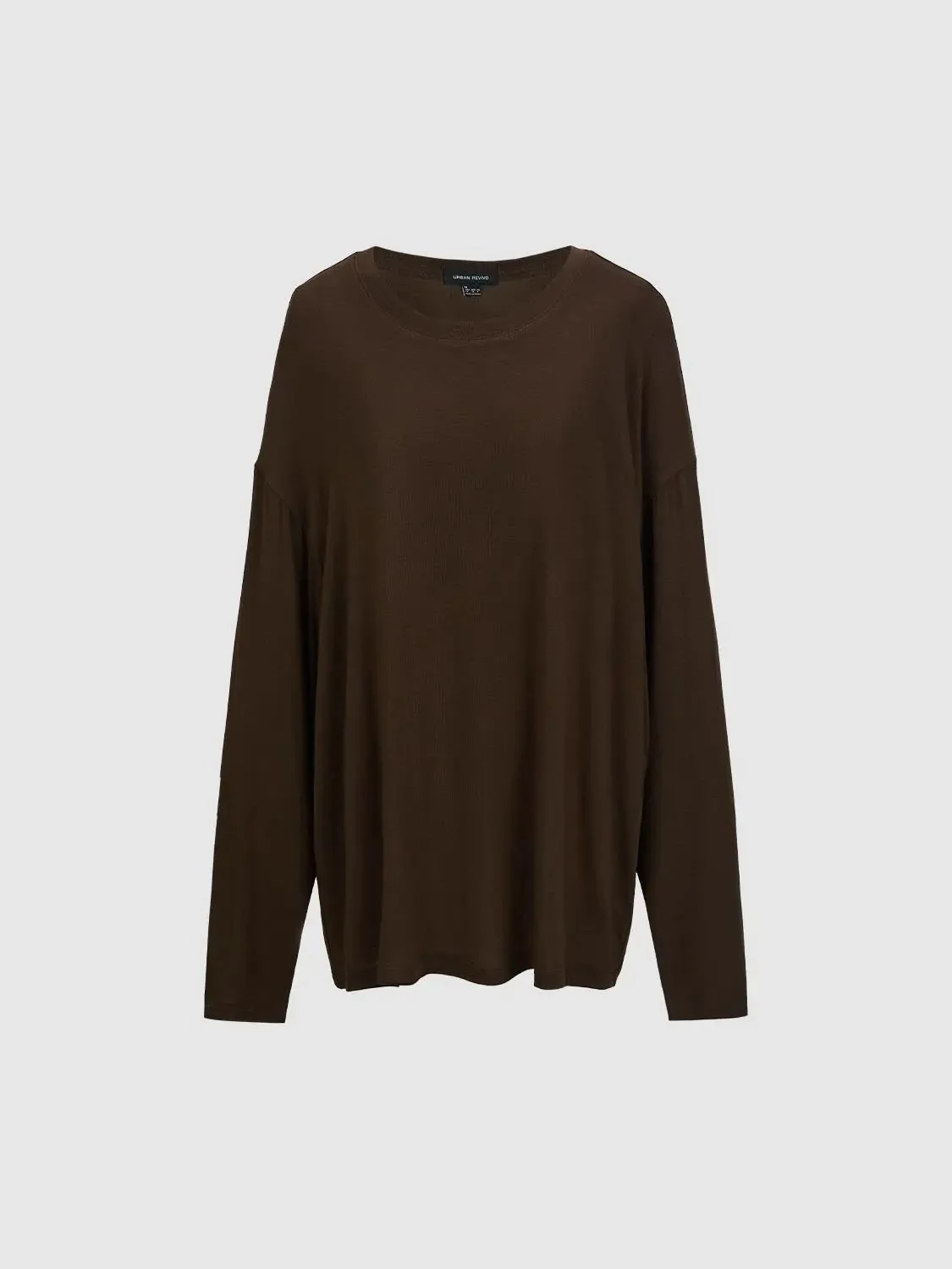 Cashmere Wool Blend Relaxed Knit Long Sleeve T Shirts