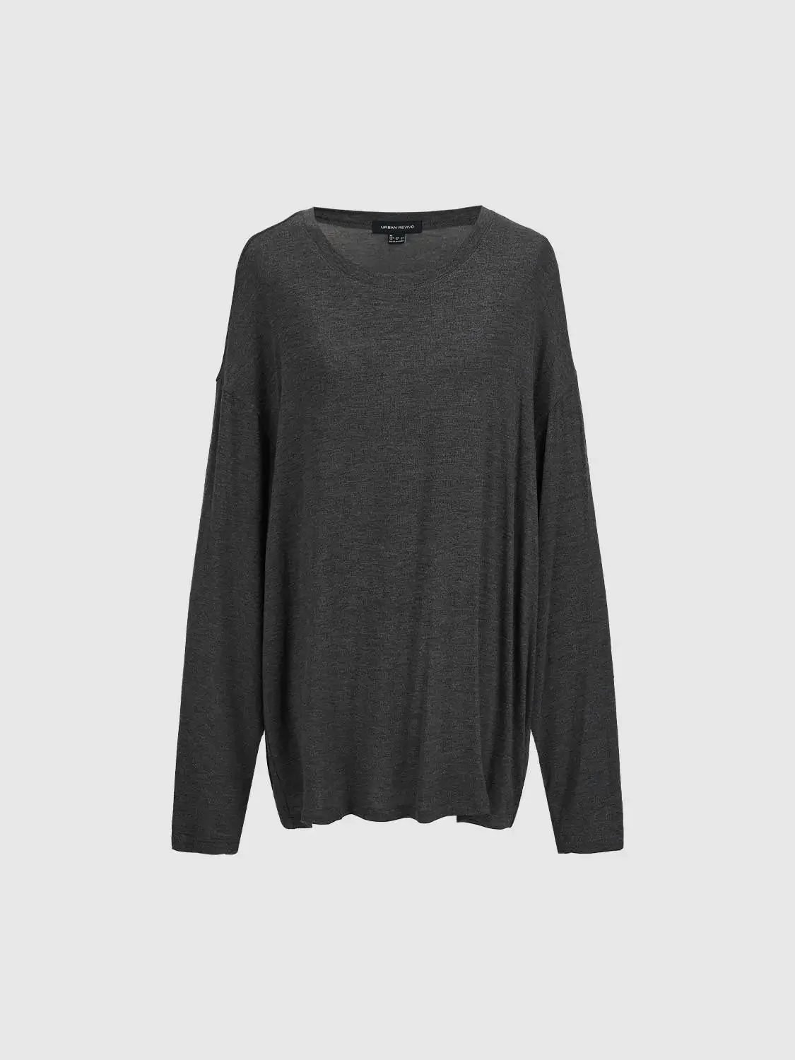 Cashmere Wool Blend Relaxed Knit Long Sleeve T Shirts