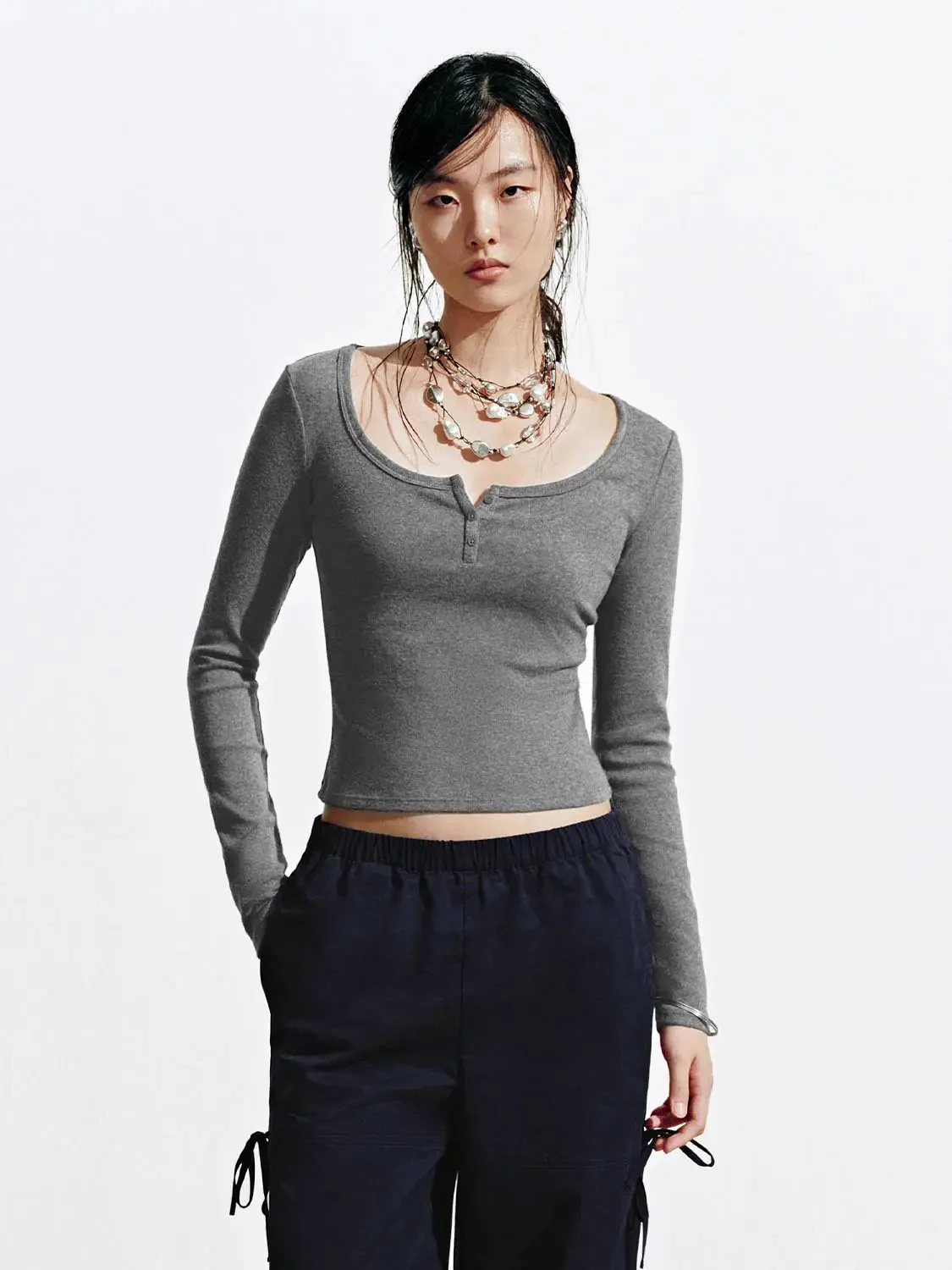 24078-cotton-blend-button-top-scoop-neck-t-shirt-25.webp Cotton Blend Button Top Scoop Neck T Shirt