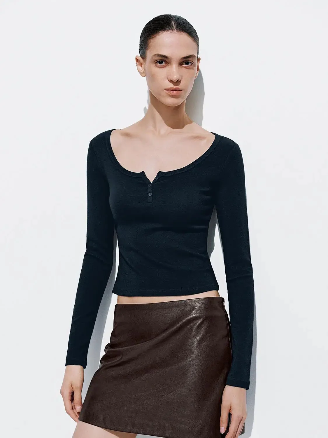 24078-cotton-blend-button-top-scoop-neck-t-shirt-33.webp Cotton Blend Button Top Scoop Neck T Shirt