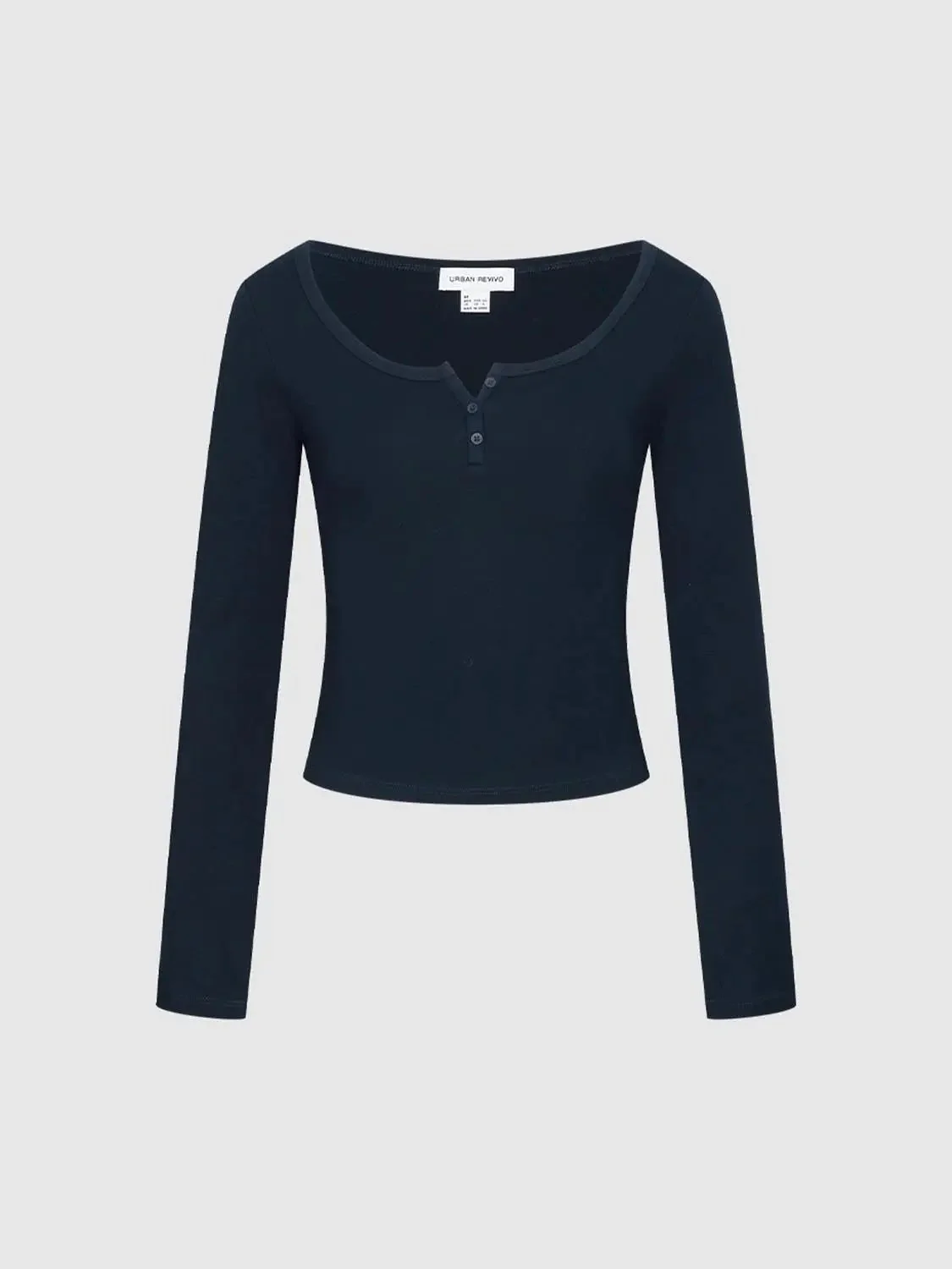 24078-cotton-blend-button-top-scoop-neck-t-shirt-7.webp Cotton Blend Button Top Scoop Neck T Shirt