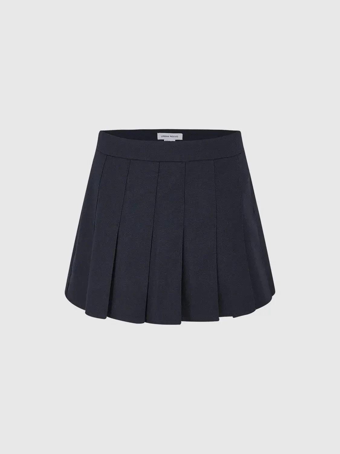 Pleated Mini A-Line Skirt