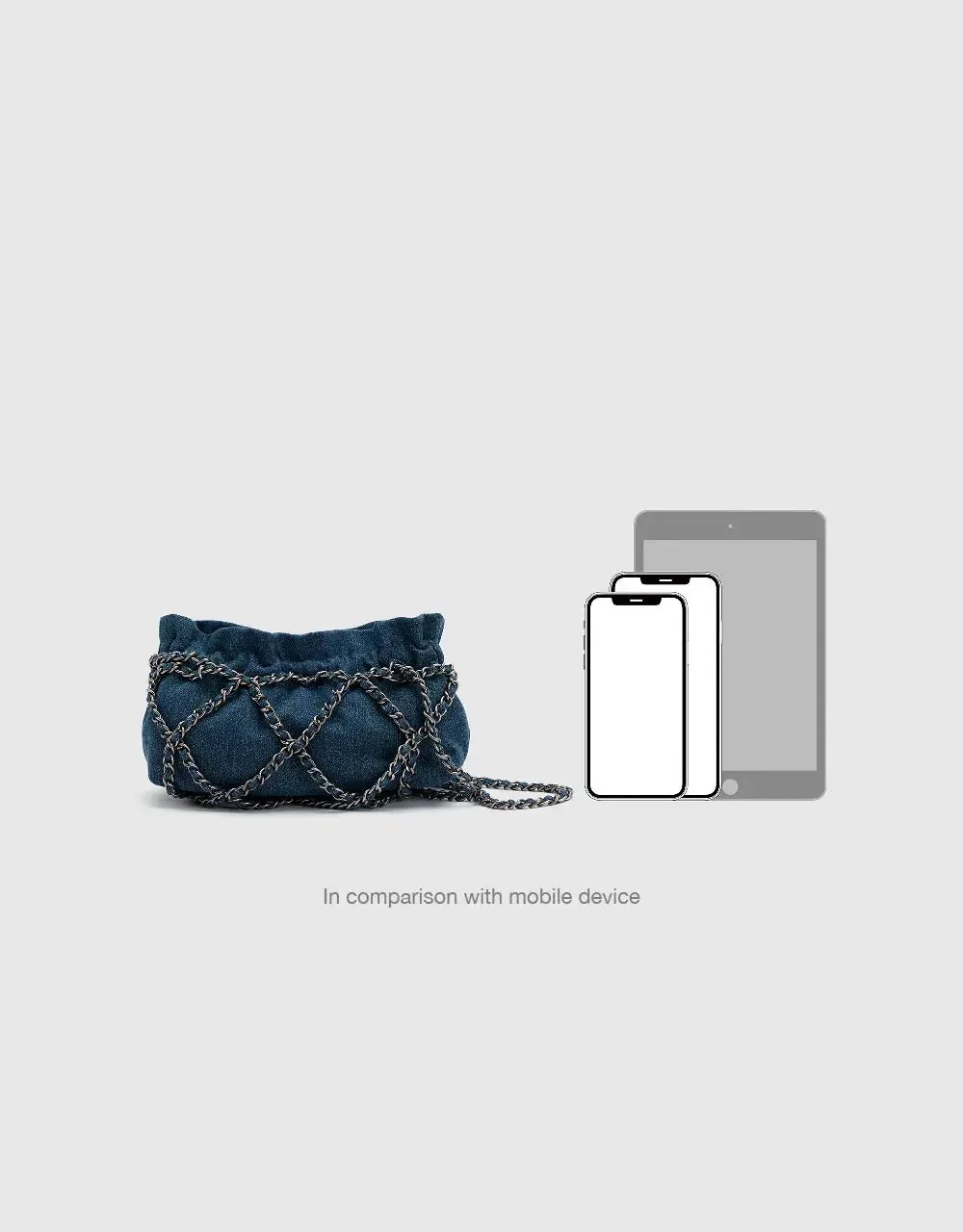 24195-denim-ruched-chain-textured-shoulder-bag-2.webp Denim Ruched Chain Textured Shoulder Bag