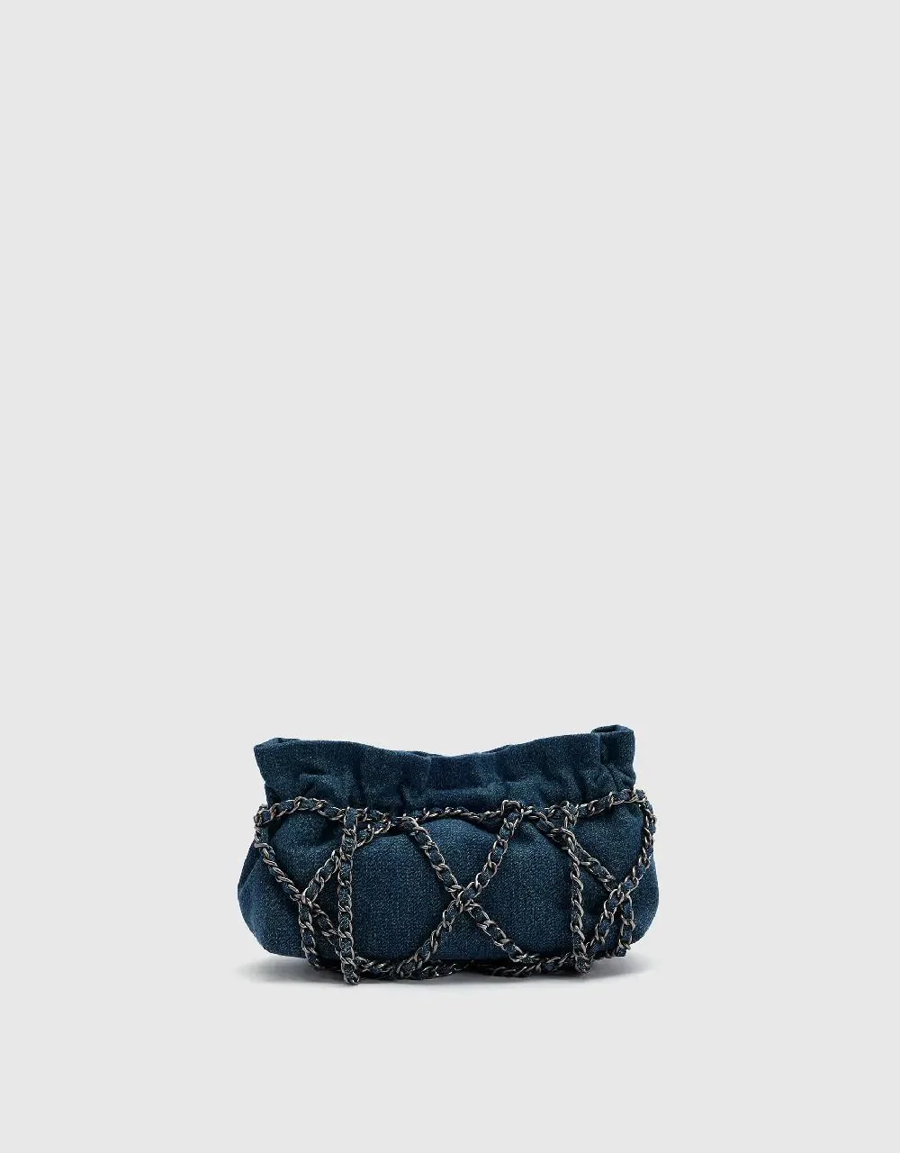 24195-denim-ruched-chain-textured-shoulder-bag-4.webp Denim Ruched Chain Textured Shoulder Bag