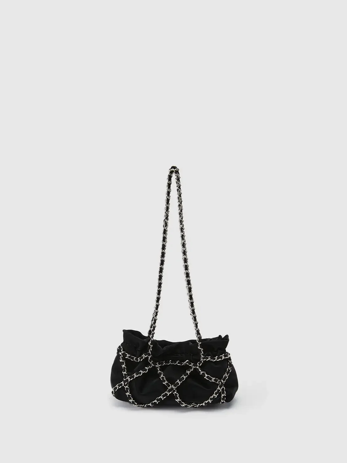 Chain Ruched Shoulder Bag