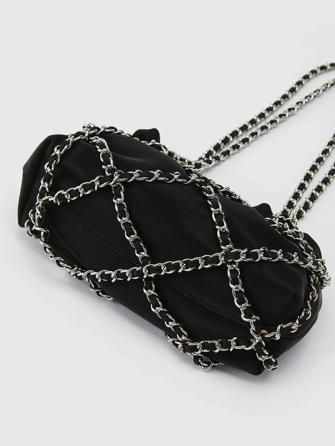 Chain Ruched Shoulder Bag