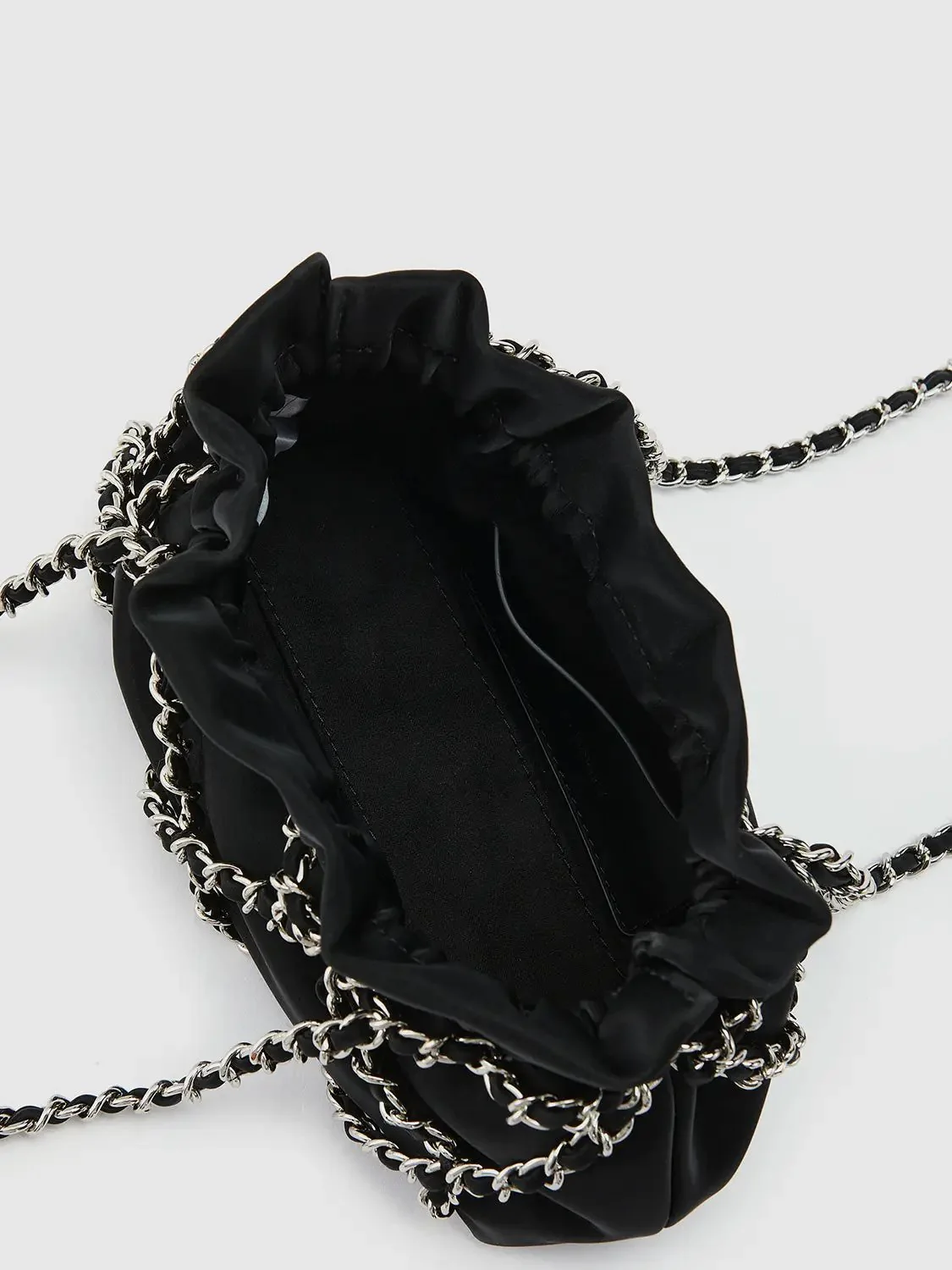 Chain Ruched Shoulder Bag