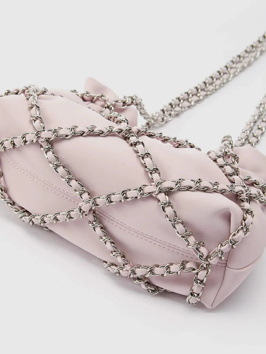 Chain Ruched Shoulder Bag