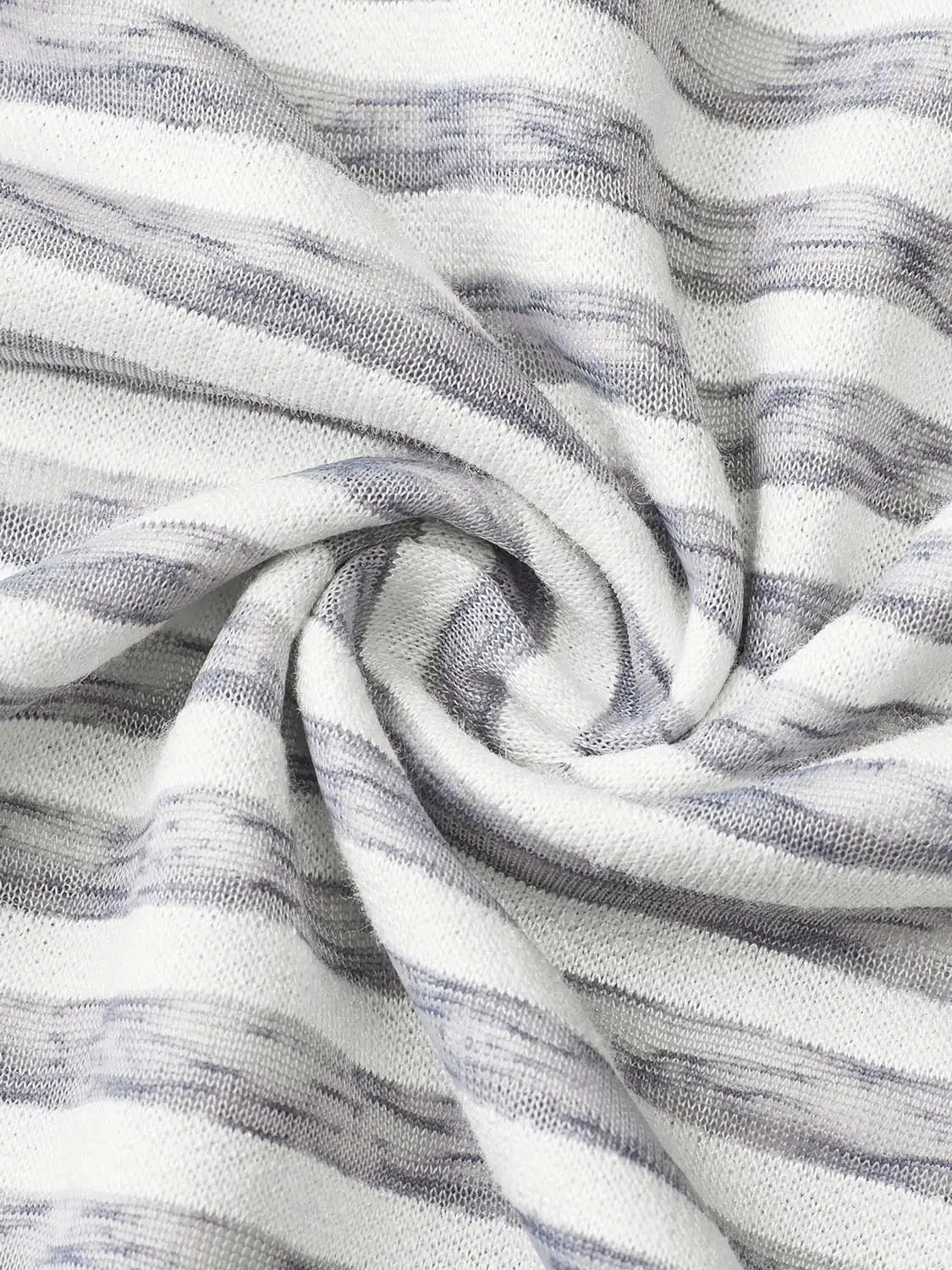 Printed Contrast Striped Viscose Blend Long Sleeve T Shirts