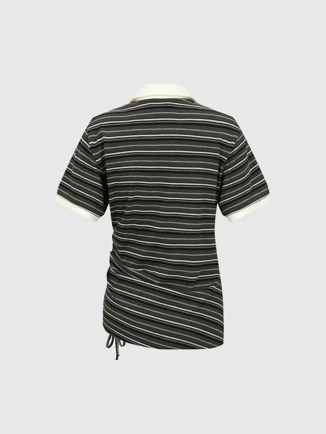 24223-cotton-polo-striped-white-collar-drawstring-tee-2.webp Cotton Polo Striped White Collar Drawstring Tee