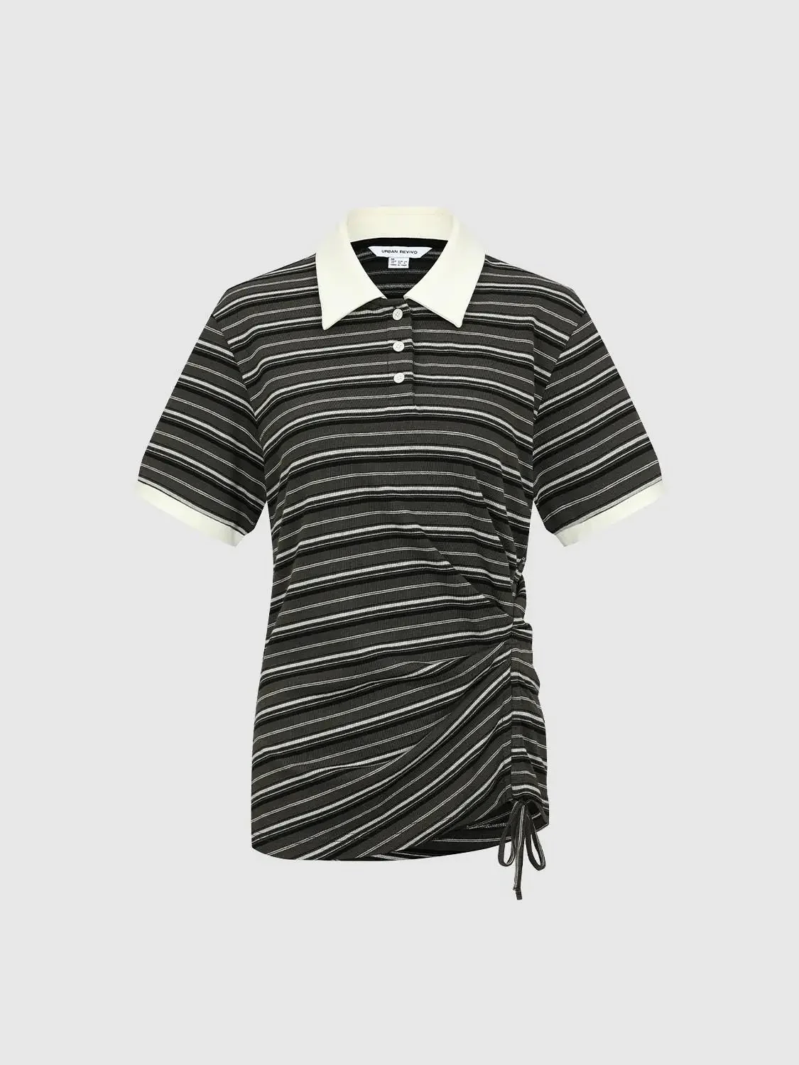 24223-cotton-polo-striped-white-collar-drawstring-tee-4.webp Cotton Polo Striped White Collar Drawstring Tee