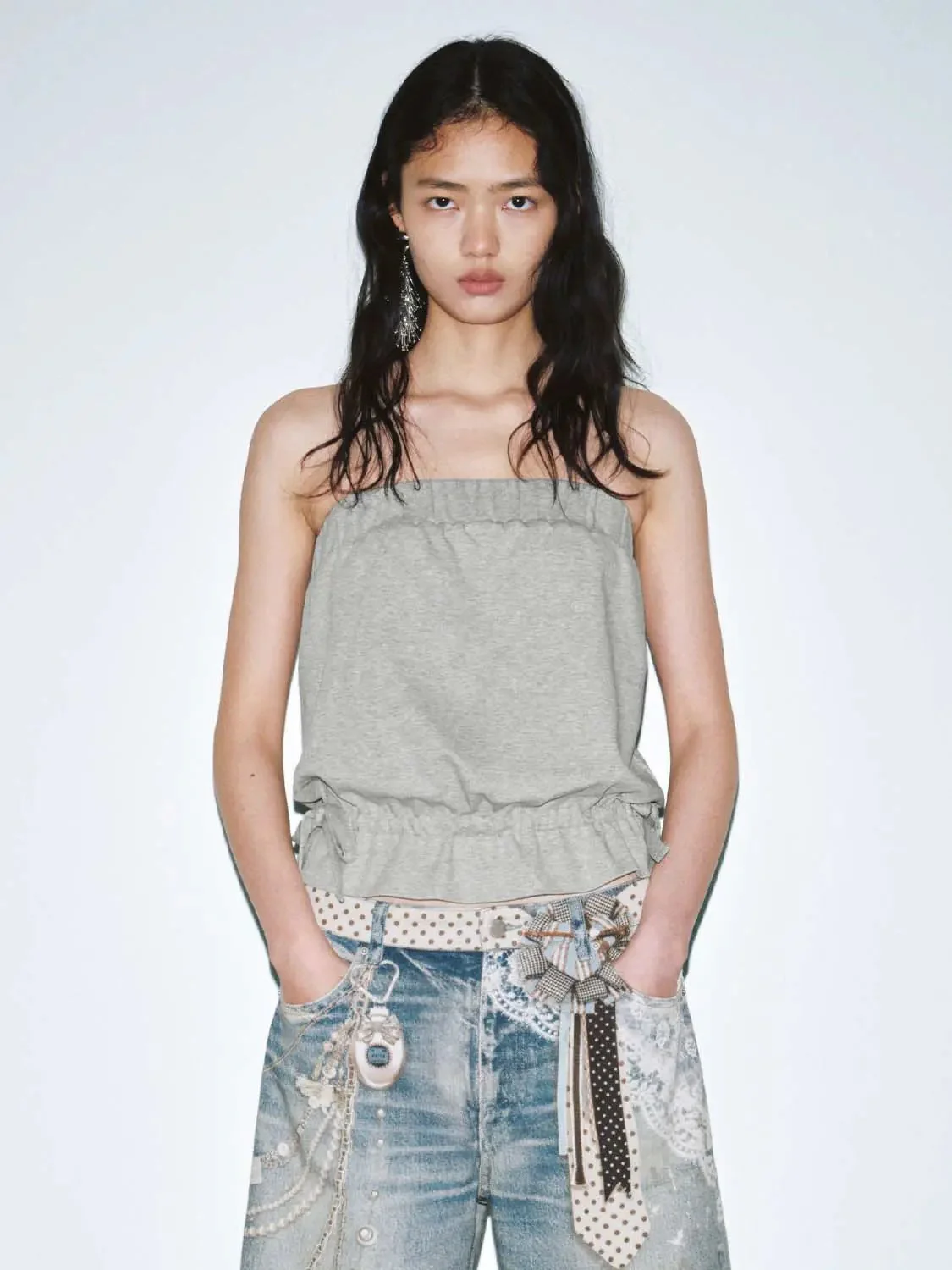 Soft Everyday Cotton Ruffle Trim Bandeau