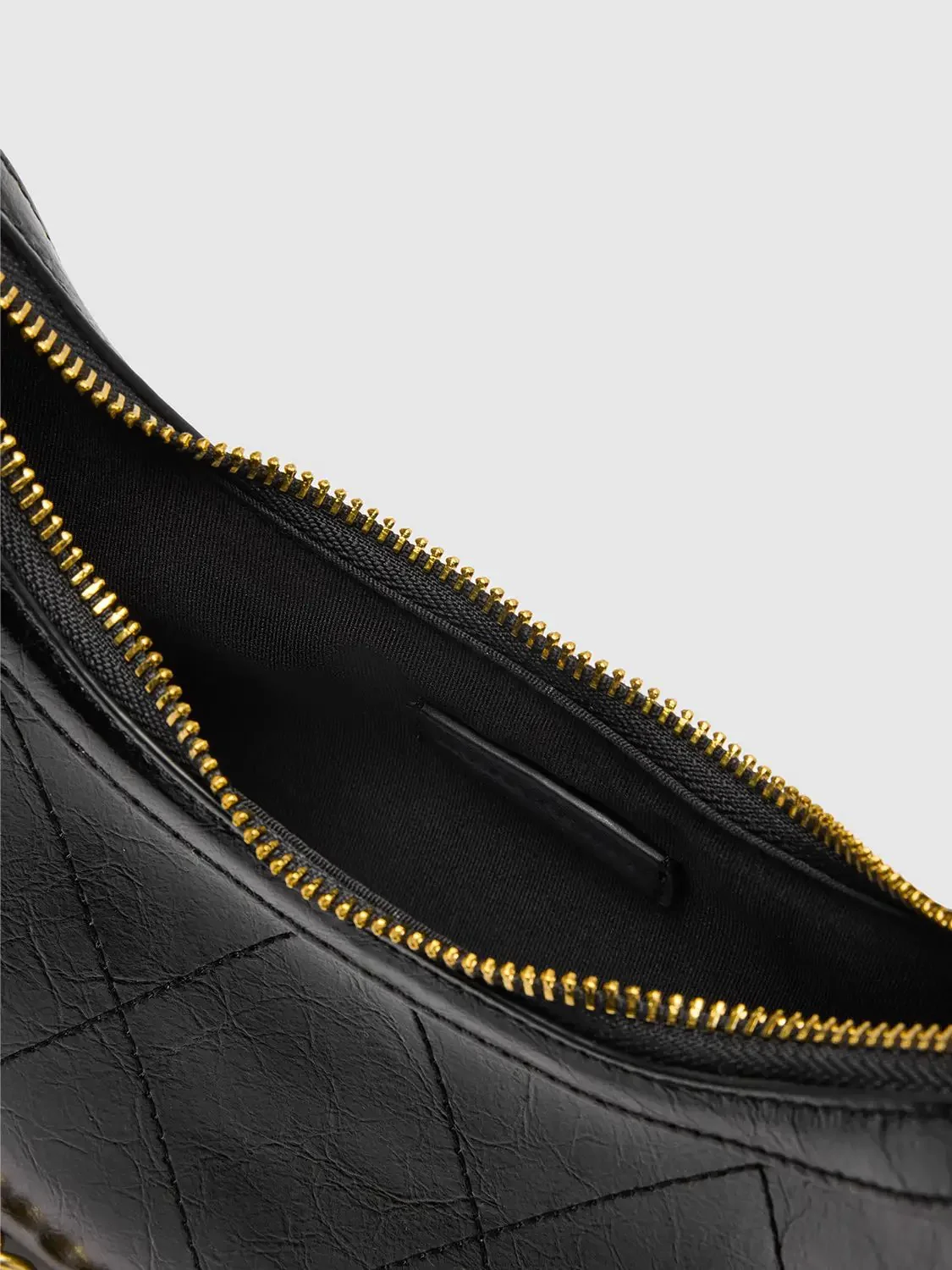 Faux Leather Chain Detail Shoulder Bags