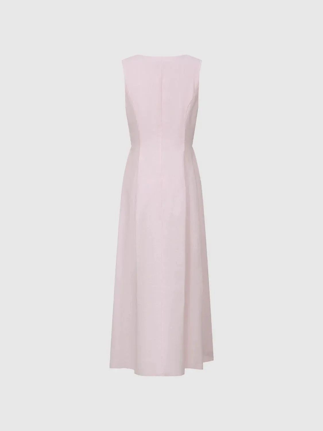 24361-linen-blend-square-neck-button-detail-midi-dresses-2.webp Linen Blend Square Neck Button Detail Midi Dresses