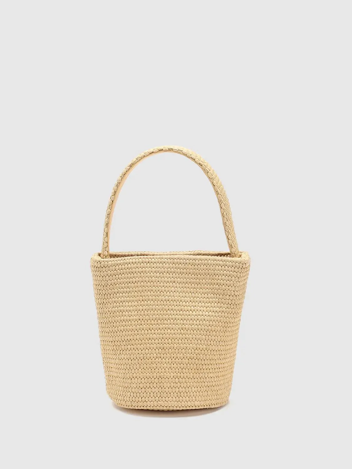 Embroidered Handle Shoulder Weave Bags