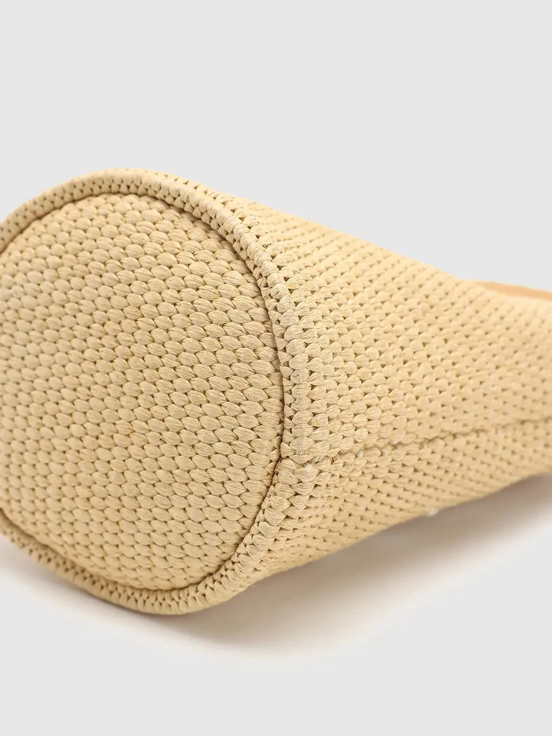 Embroidered Handle Shoulder Weave Bags