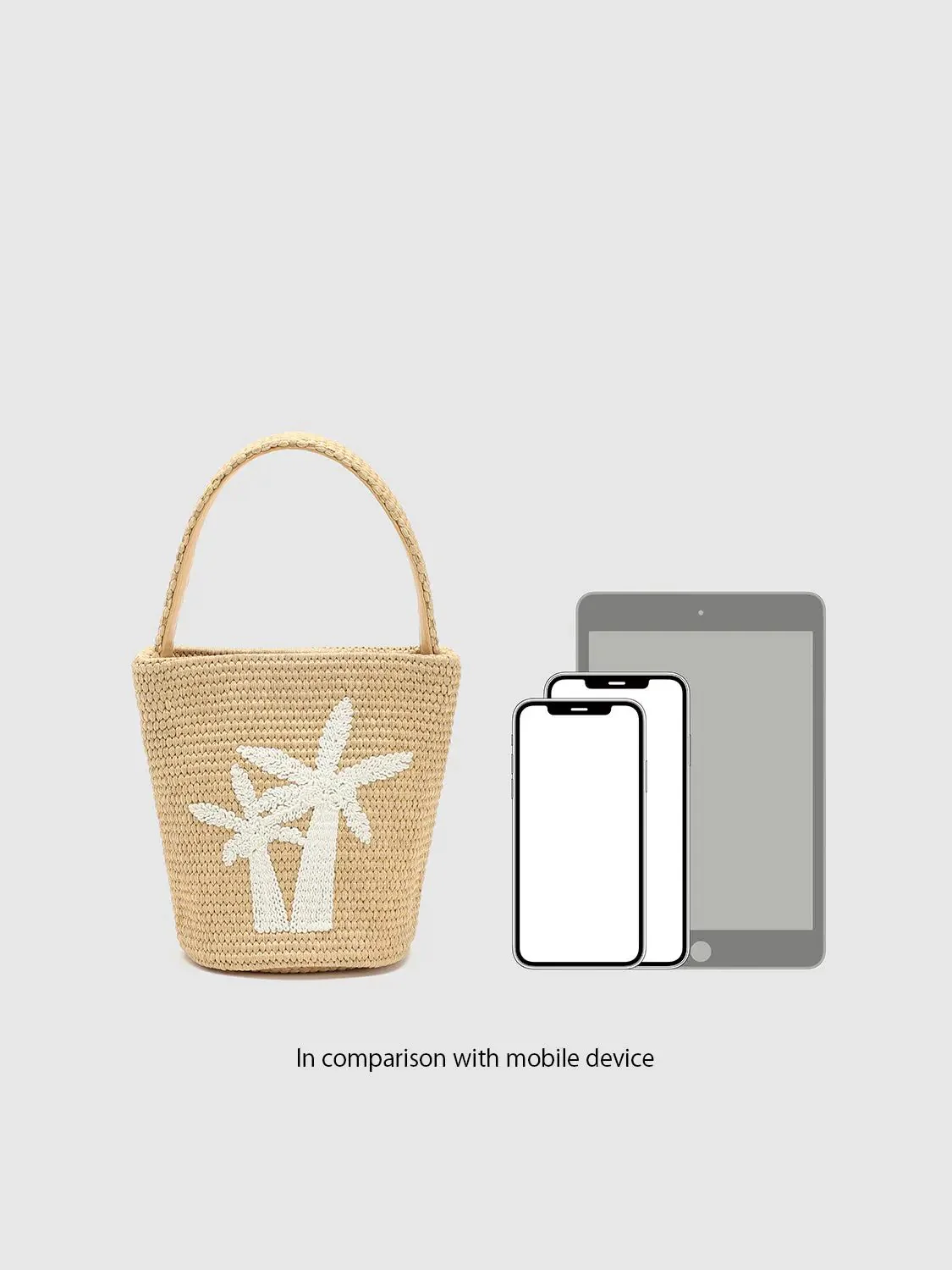 Embroidered Handle Shoulder Weave Bags