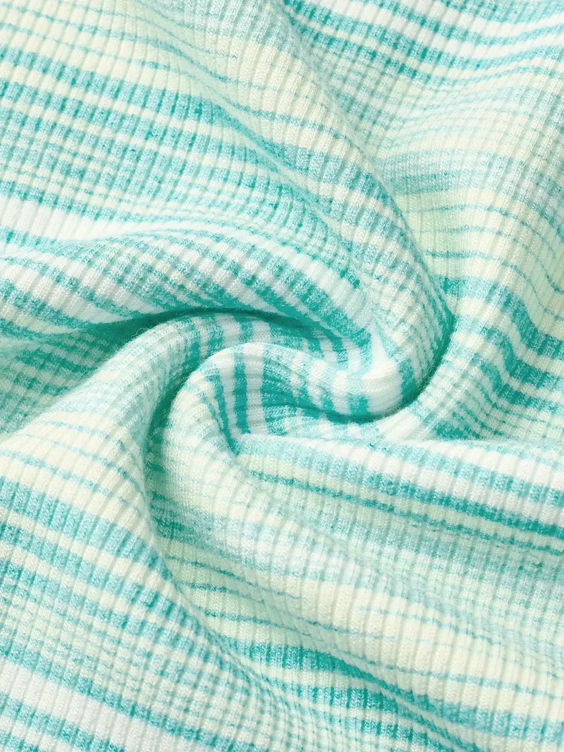 Capped Sleeve Contrast Striped Viscose Blend T-Shirts