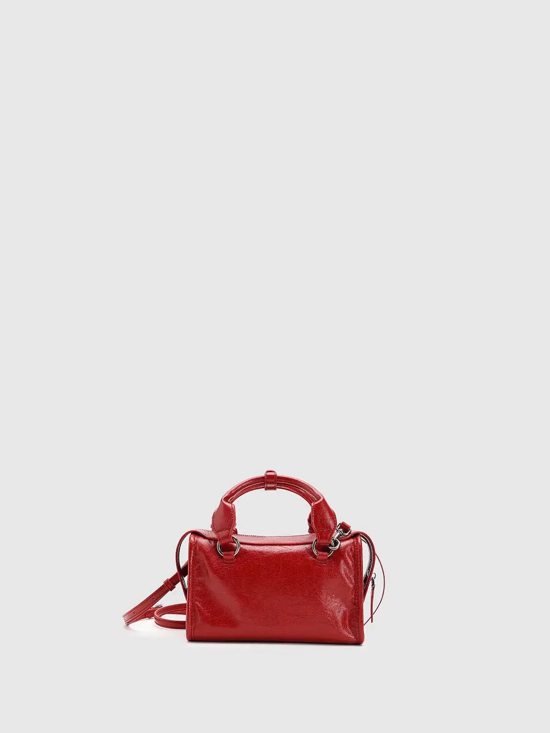 Faux Leather String Detail Handle Shoulder Bags