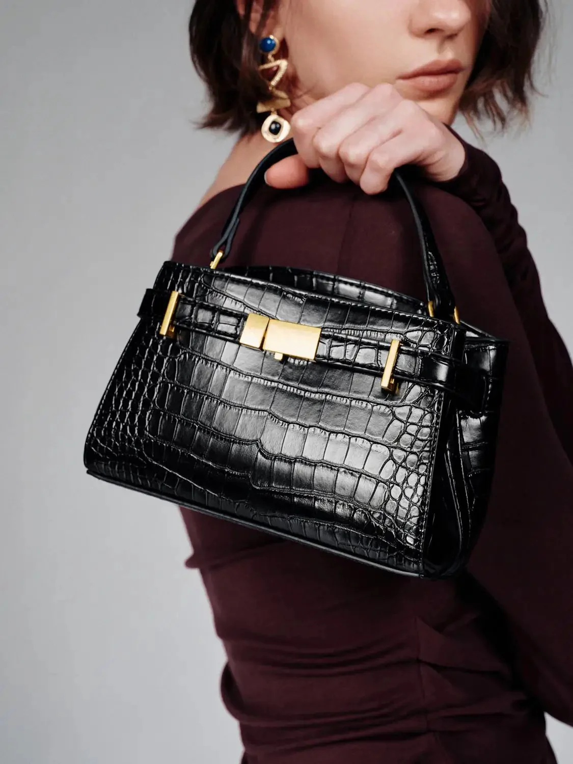 24401-faux-leather-buckle-detail-hand-shoulder-bags-16.webp Faux Leather Buckle Detail Hand Shoulder Bags