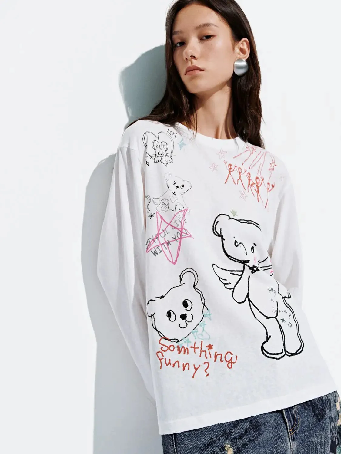 24406-cotton-linen-blend-bear-graphic-long-sleeve-t-shirt-3.webp Cotton Linen Blend Bear Graphic Long Sleeve T Shirt
