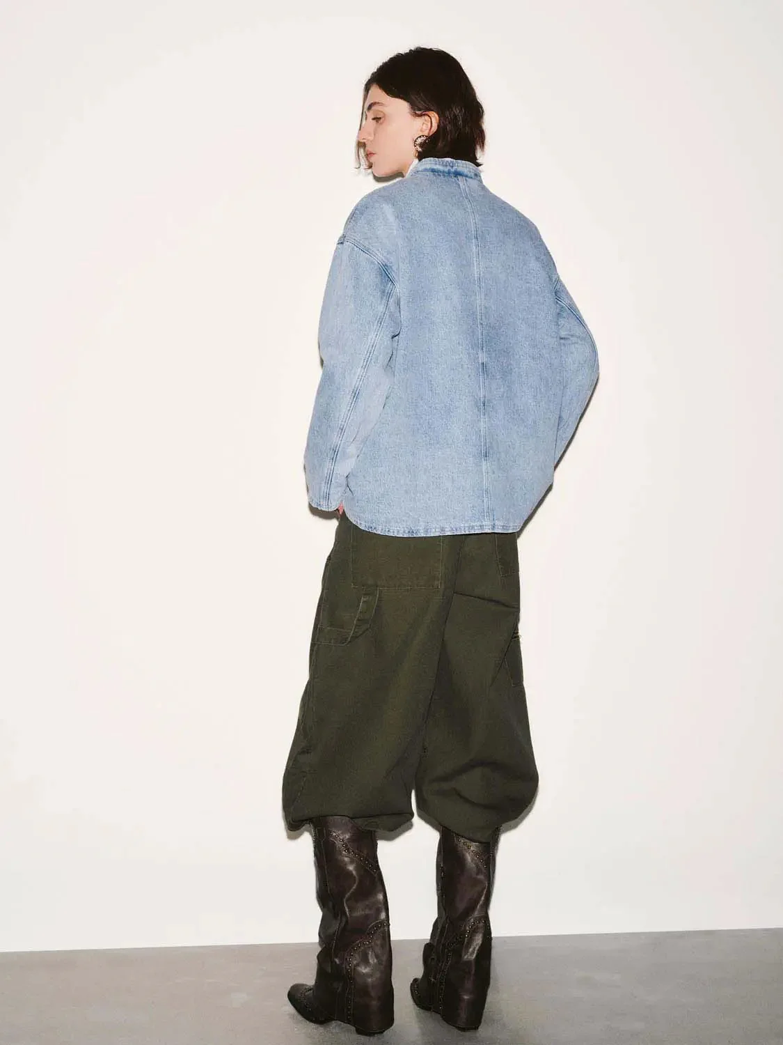Chinese Frog Button Denim Jackets