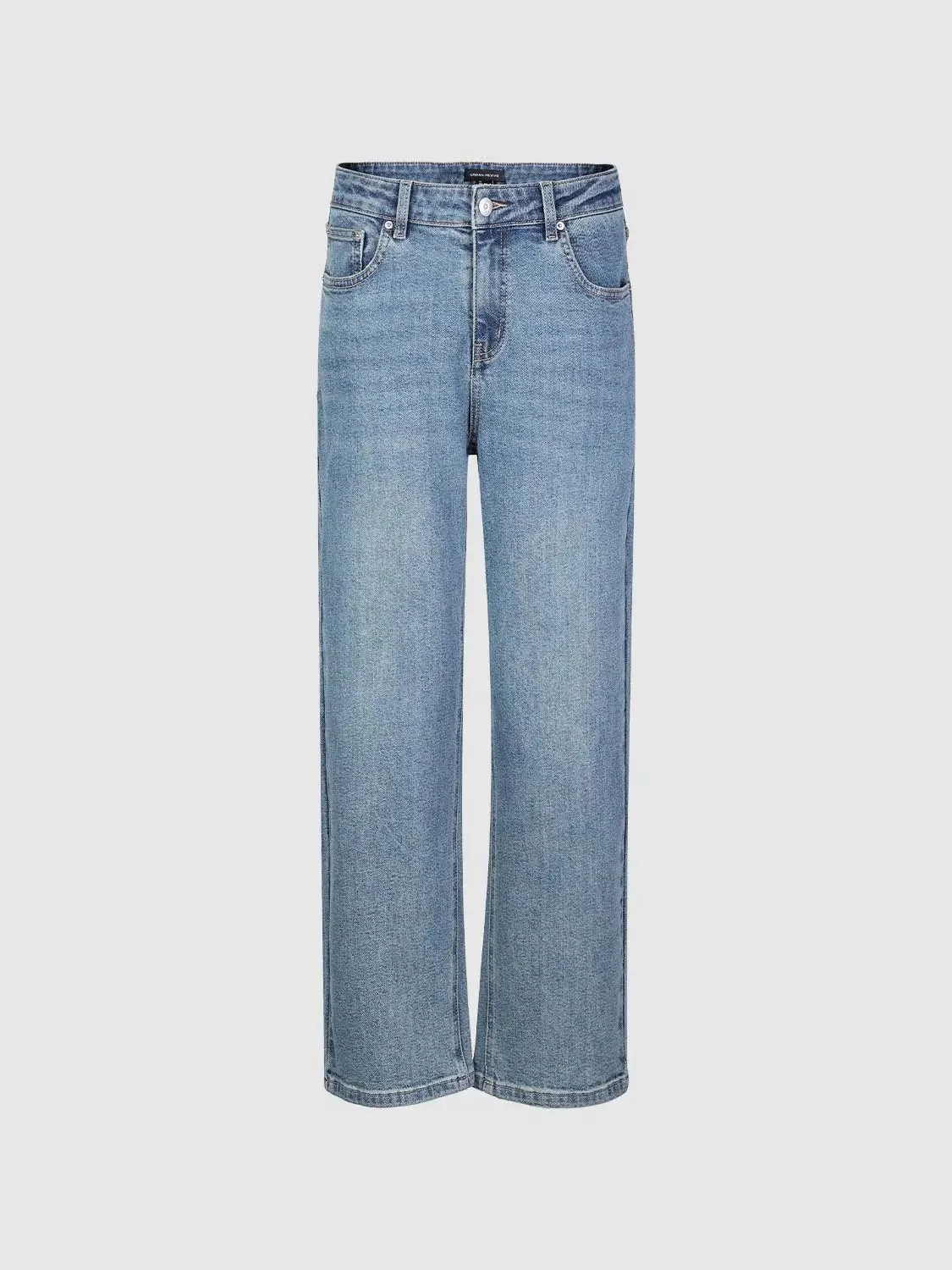 2740-cotton-denim-washed-cropped-straight-leg-jeans-2.webp Cotton Denim Washed Cropped Straight Leg Jeans