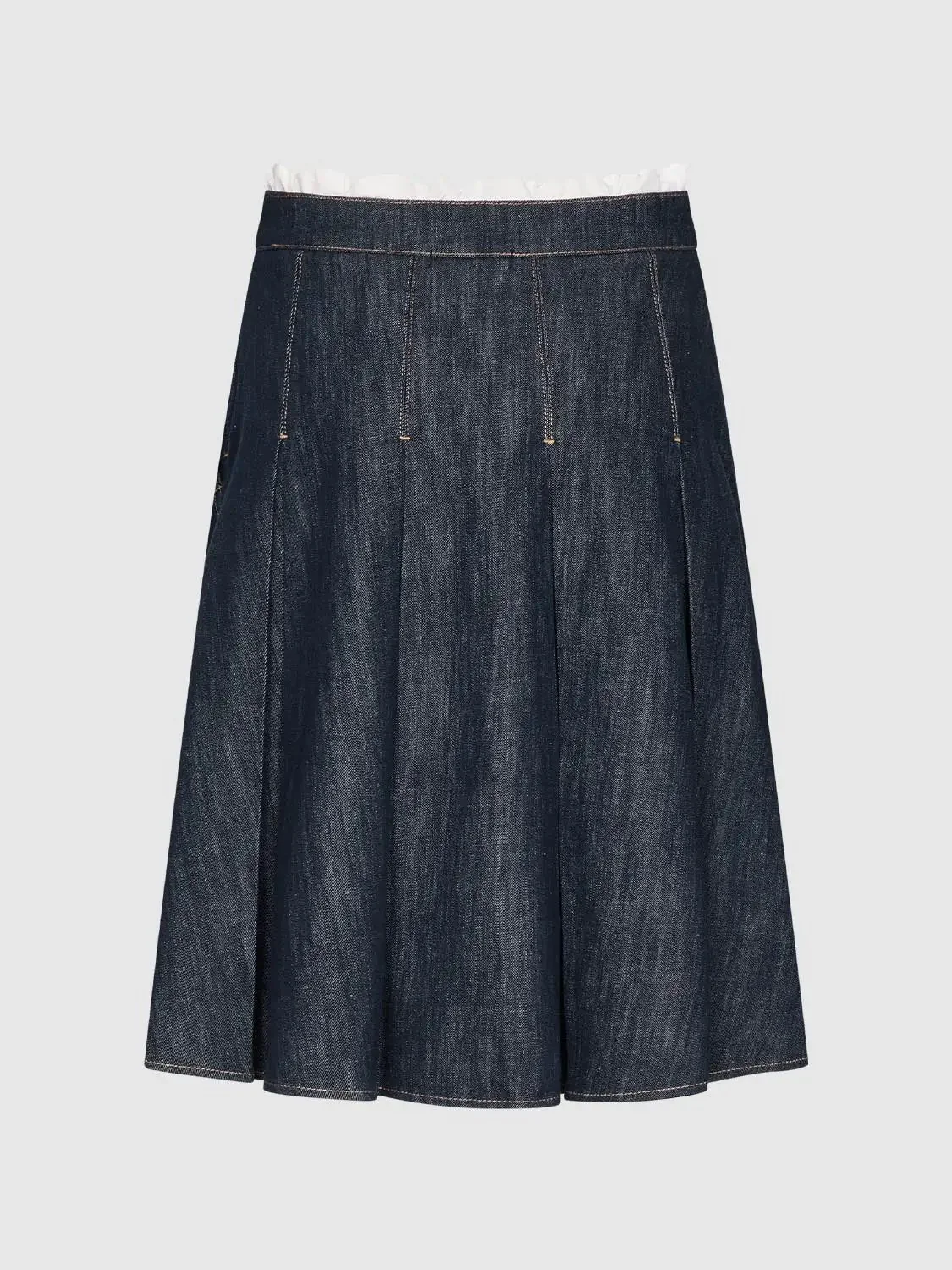 2845-ruffled-trim-embroidered-pleated-denim-midi-skirts-2.webp Ruffled Trim Embroidered Pleated Denim Midi Skirts
