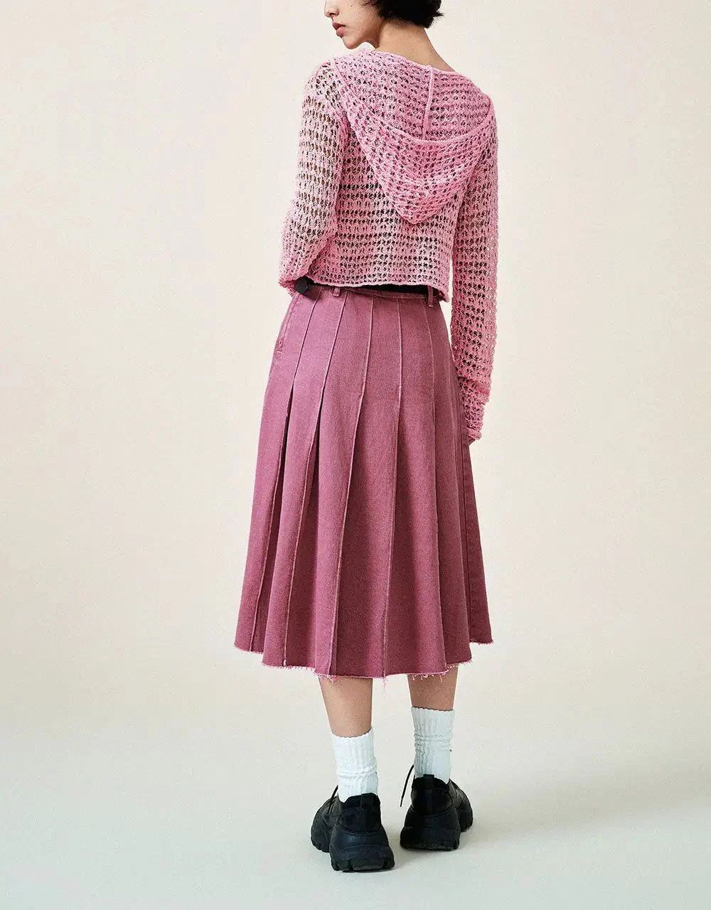285-soft-cotton-pleated-midi-a-line-vintage-skirt-6.webp Soft Cotton Pleated Midi A Line Vintage Skirt