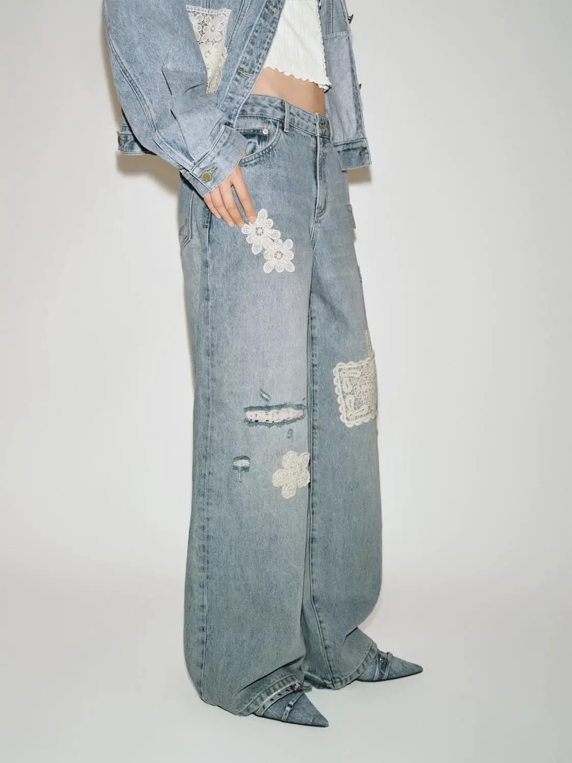 2897-lace-patch-wide-leg-jeans-3.webp Lace Patch Wide Leg Jeans
