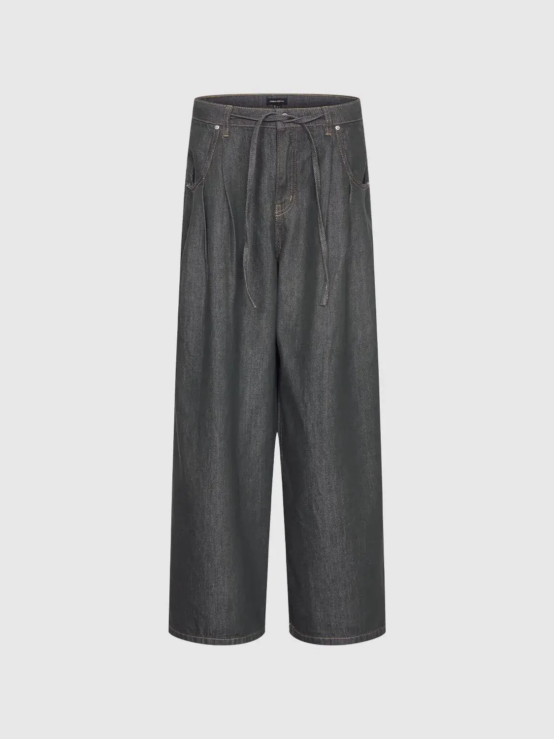 Tie Belted Wide Leg Jeans