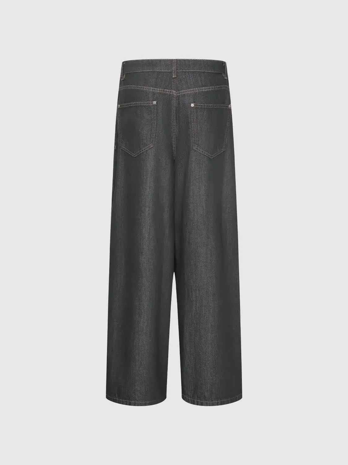 Tie Belted Wide Leg Jeans