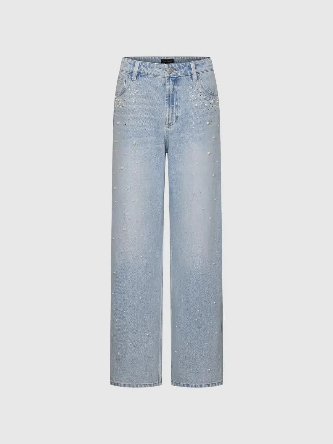 Embellished Wide Leg Jeans