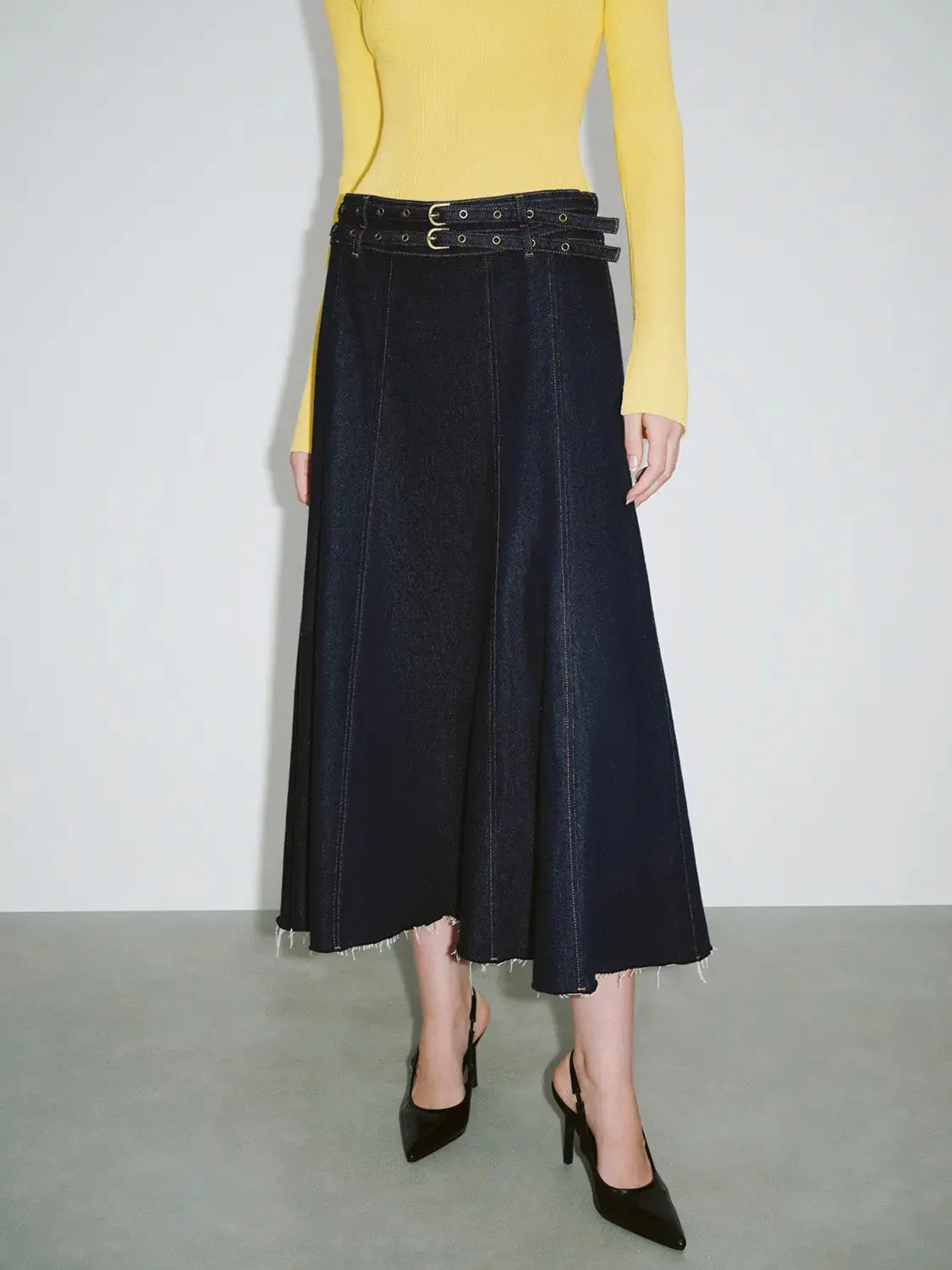 299-classic-dark-denim-double-belt-midi-skirt-1.webp Classic Dark Denim Double Belt Midi Skirt