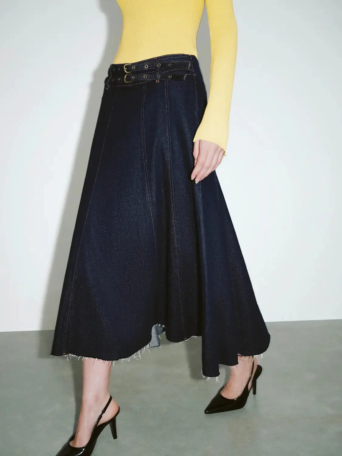 299-classic-dark-denim-double-belt-midi-skirt-3.webp Classic Dark Denim Double Belt Midi Skirt