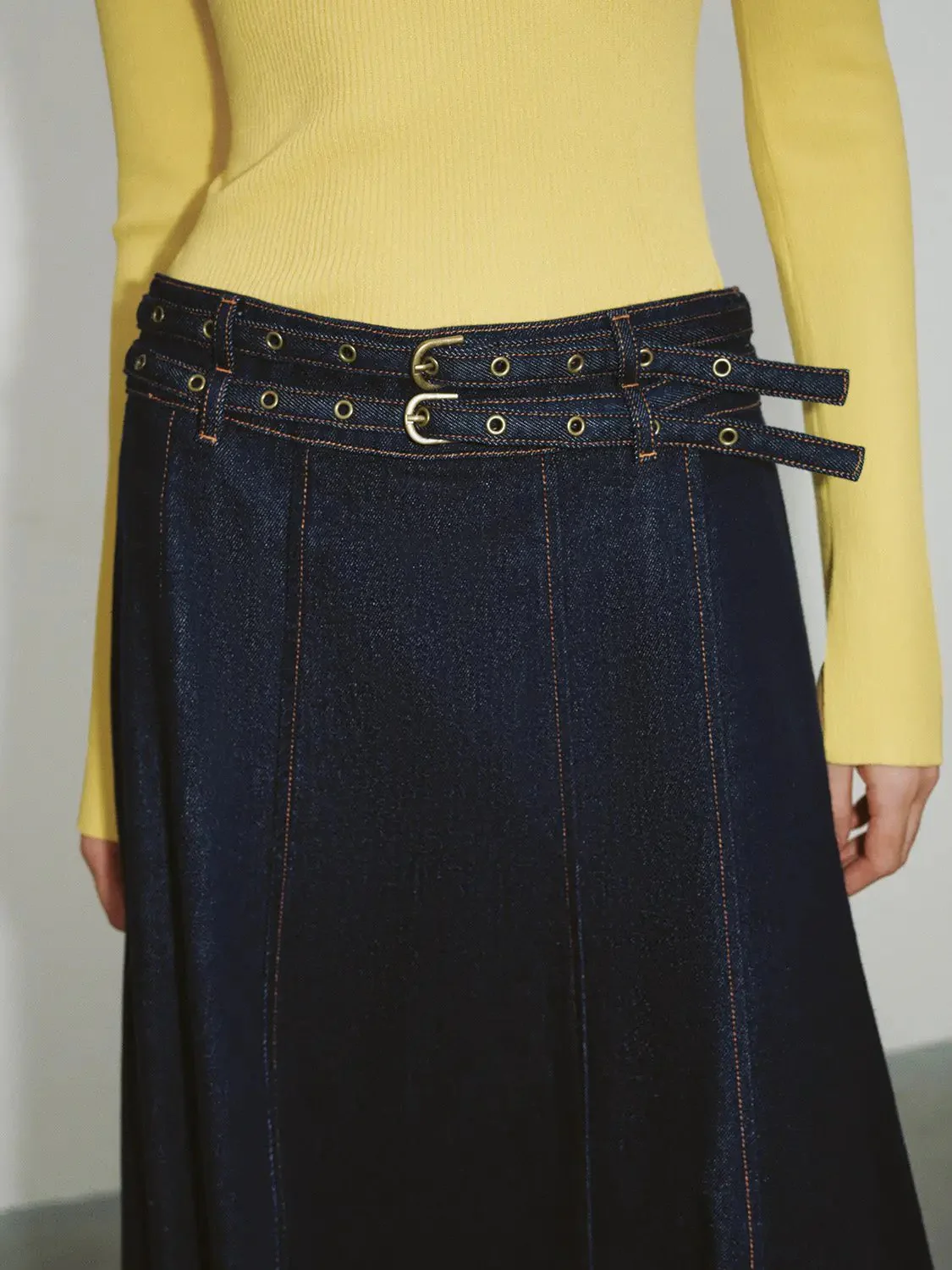 299-classic-dark-denim-double-belt-midi-skirt-6.webp Classic Dark Denim Double Belt Midi Skirt